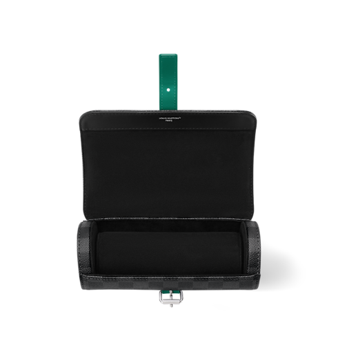 3 Watch Case Damier Graphite in Men's Travel Travel Accessories collections by Louis Vuitton (Product zoom)