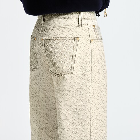 3D Monogram Jeans in Women's Ready to Wear Pants collections by Louis Vuitton (Product zoom)