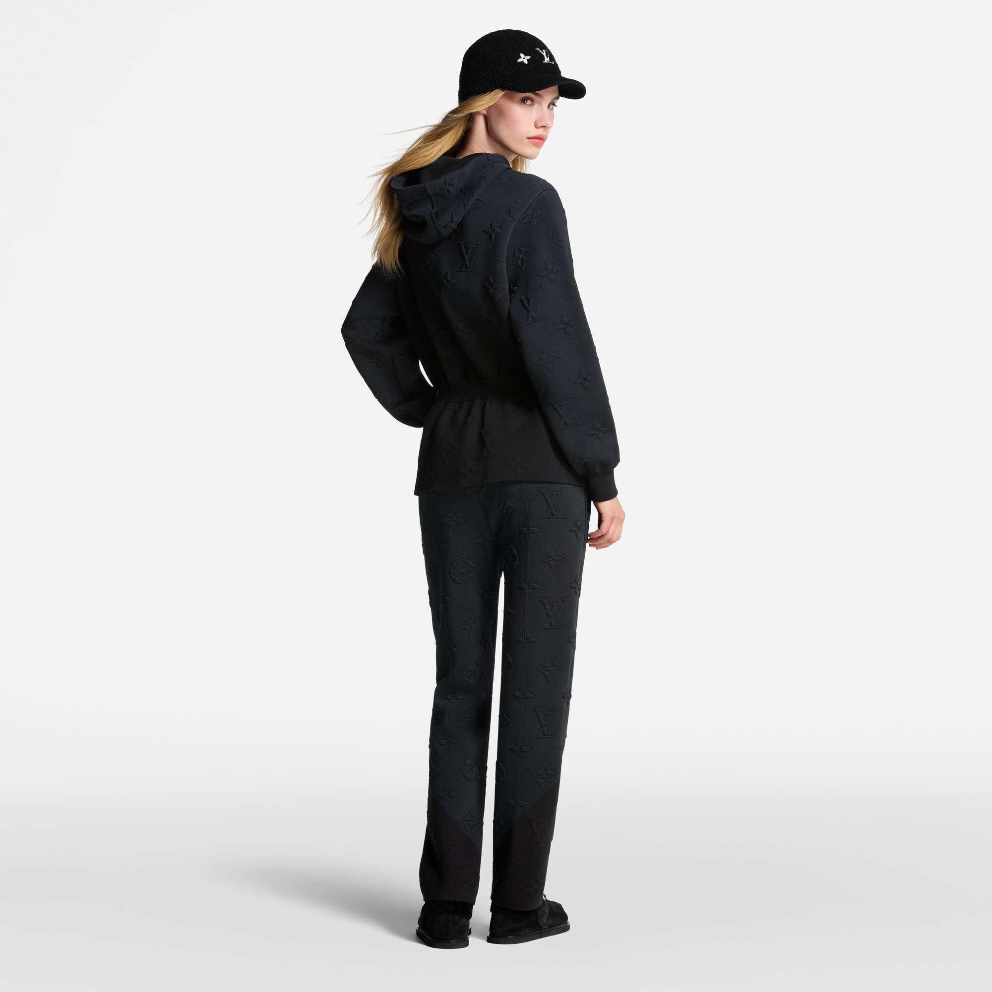 3D Monogram Peplum Hoodie  in Women