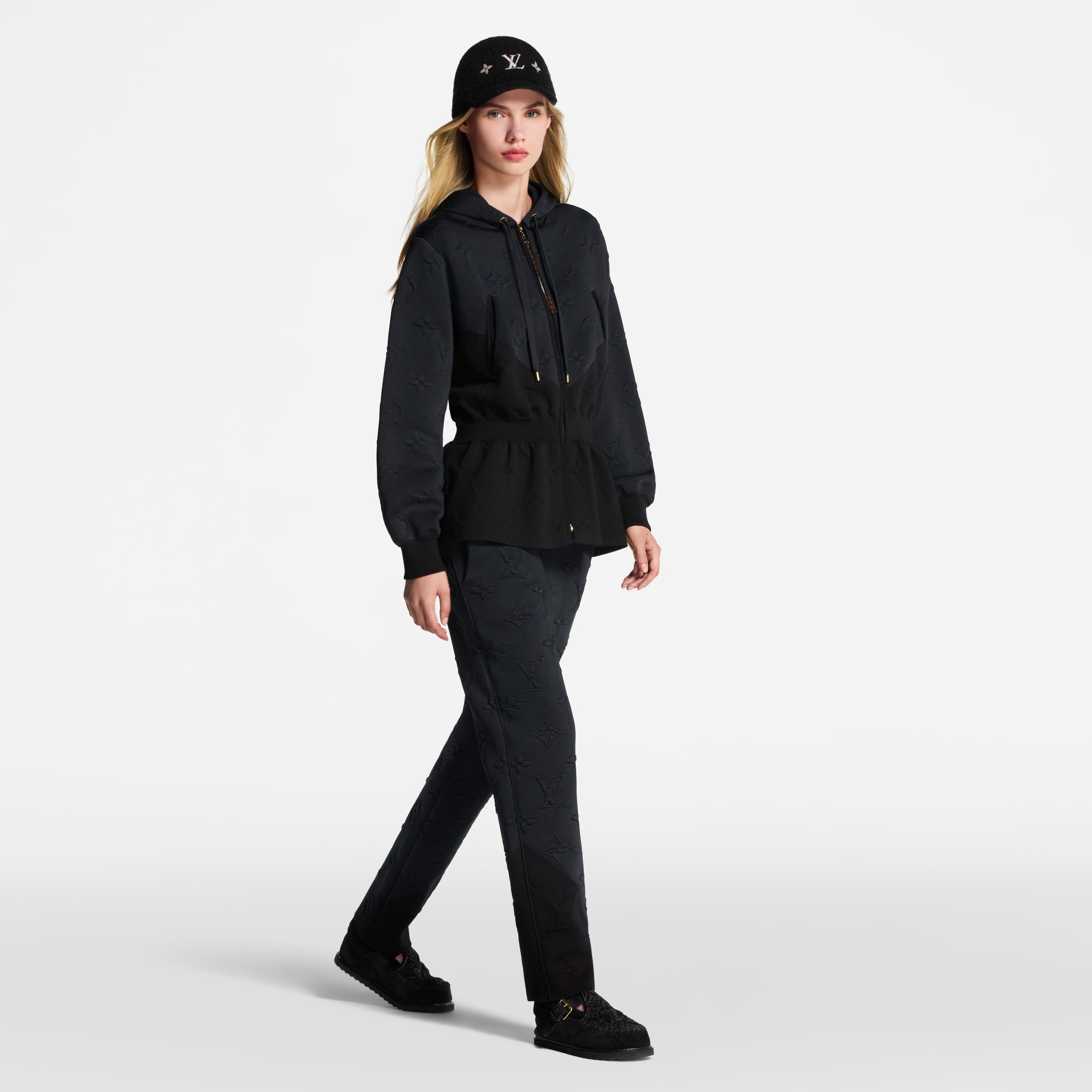 3D Monogram Peplum Hoodie  in Women