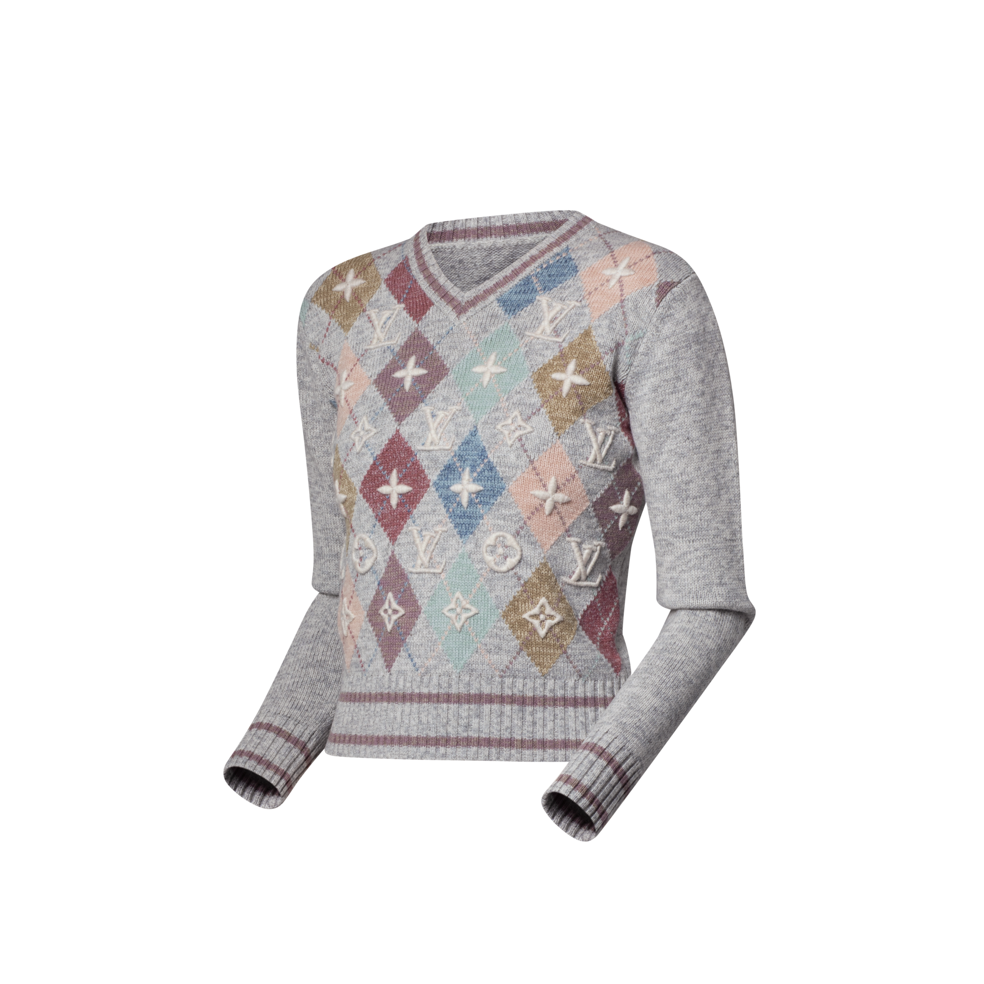 3D Signature Argyle Pullover  in Women
