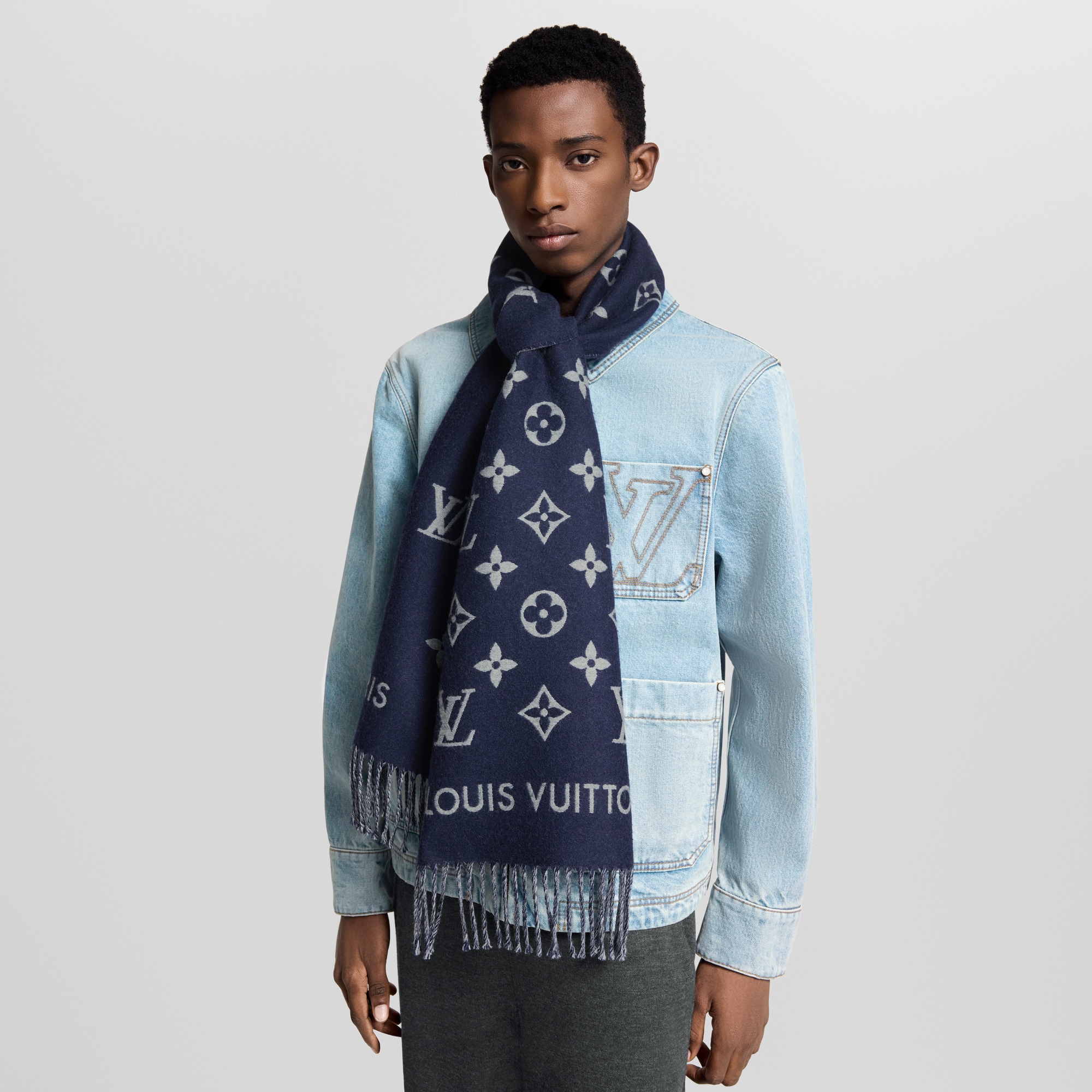 All About Monogram Scarf S00 in Men