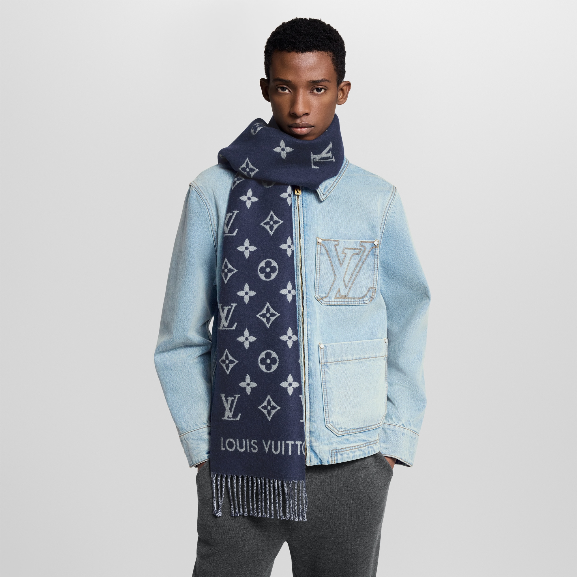 All About Monogram Scarf S00 in Men
