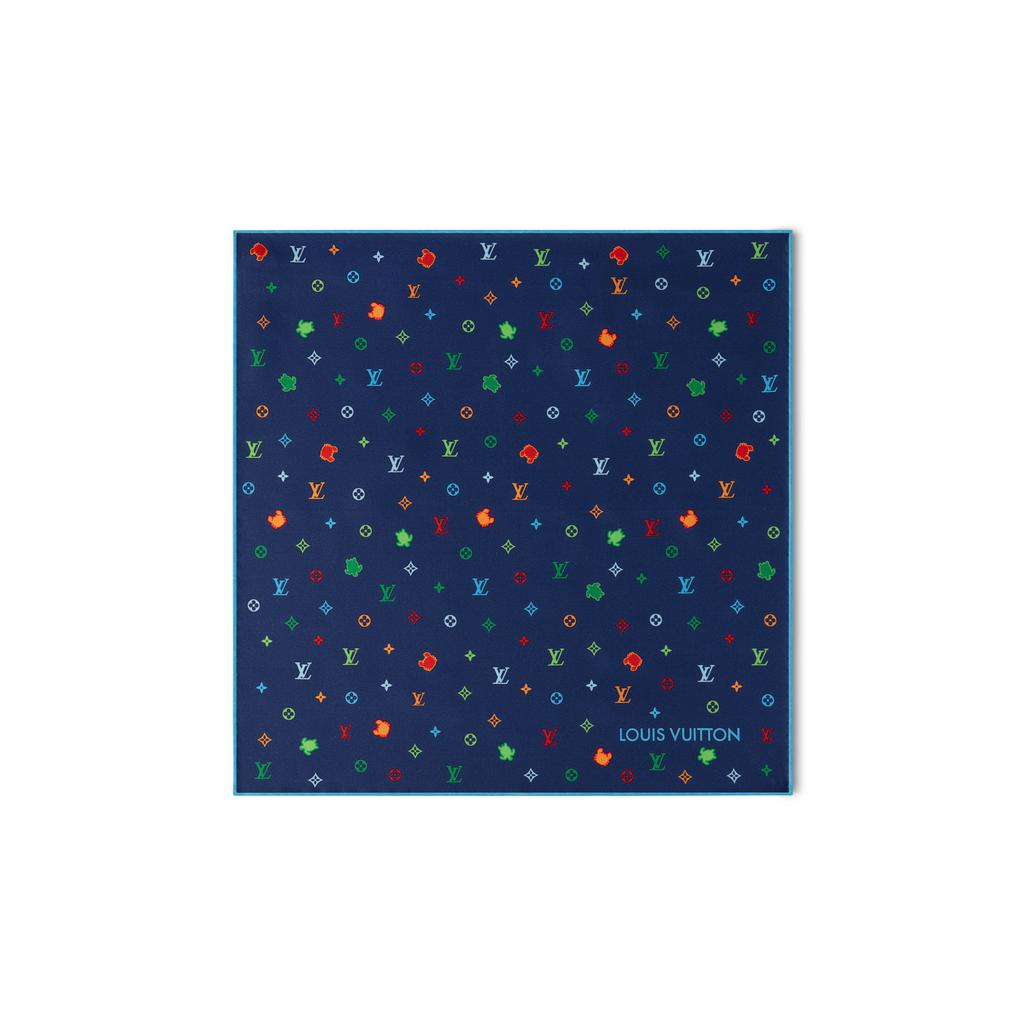 Allover LV Animals Pocket Square S00 in Men