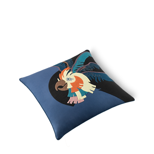 Animali Fantastici Royal Parrot Cushion in Trunks, Travel and Home's Home and Art of Dining Home Textile collections by Louis Vuitton (Product zoom)