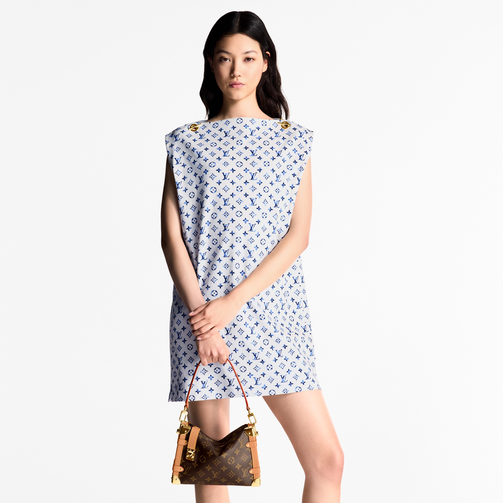 Aquarelle Monogram Eyelet Dress   in Women