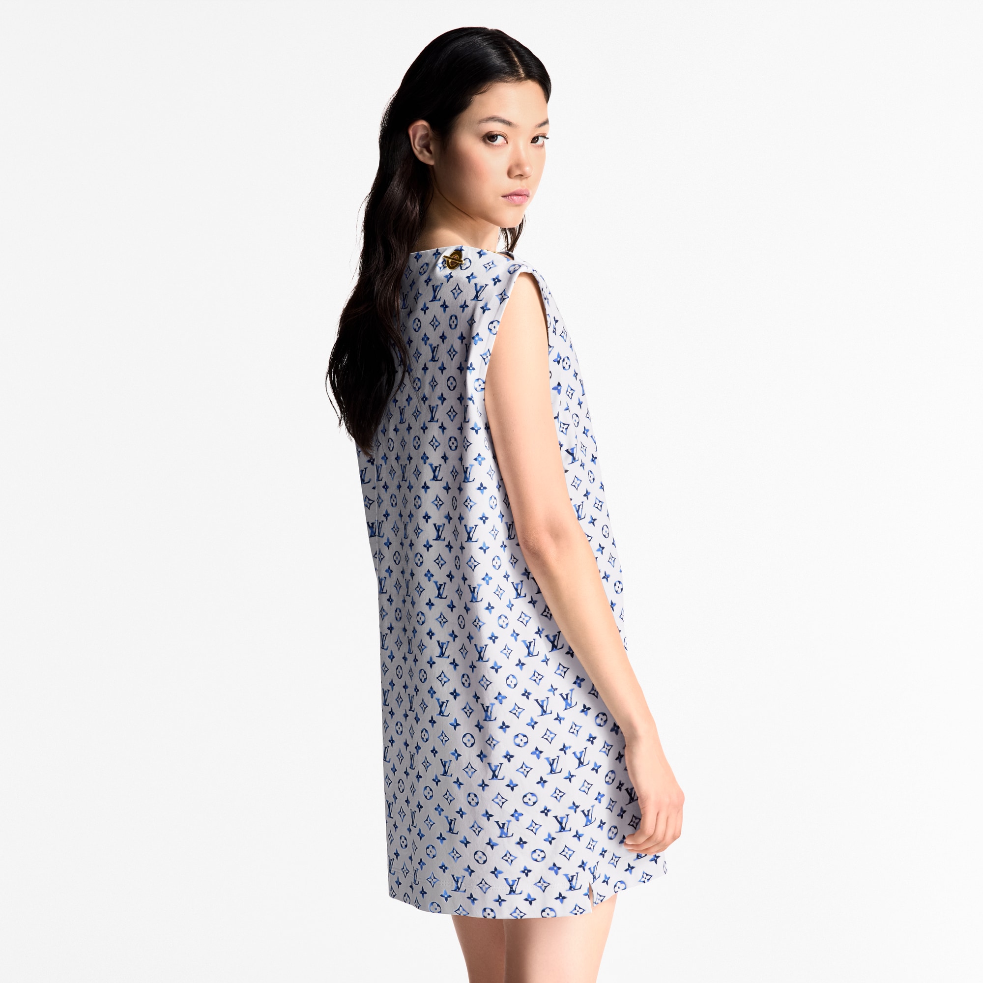Aquarelle Monogram Eyelet Dress   in Women