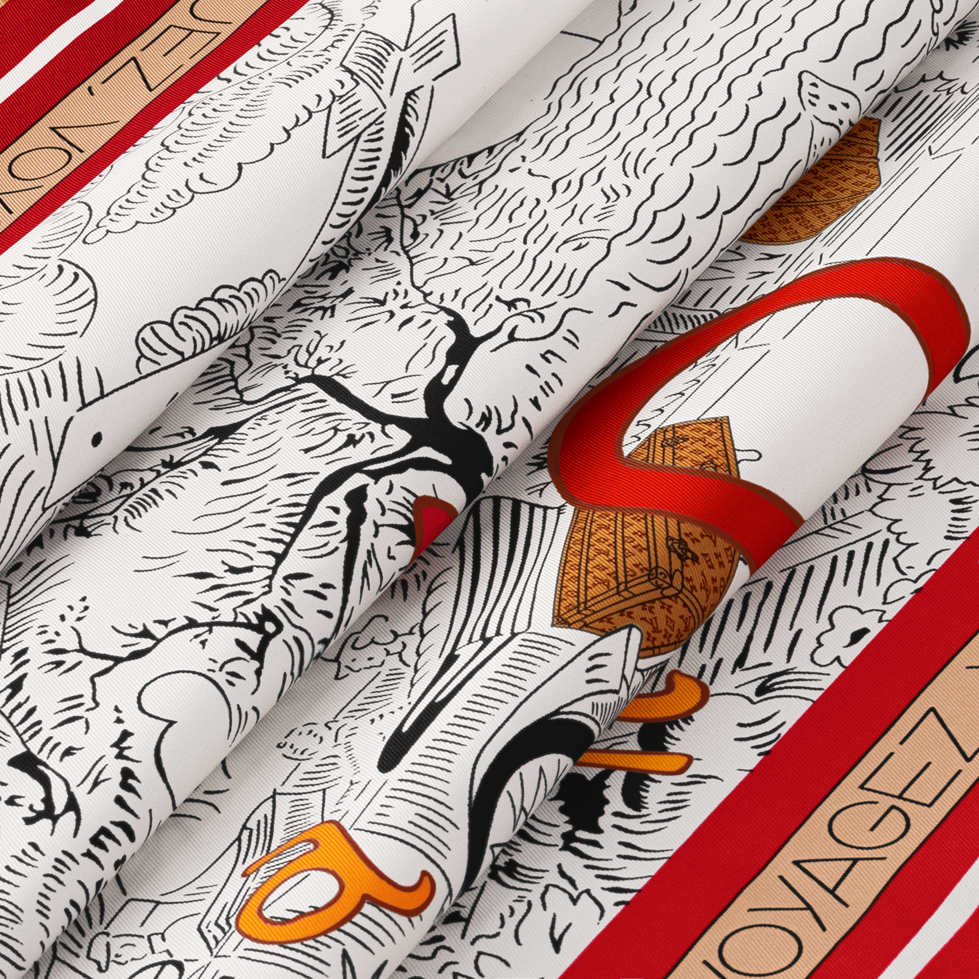 وشاح مربع Bon Voyage، عرض 90 S00 in النساء