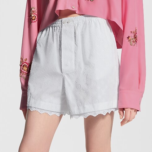 Broderie Trim Shorts in Women's Ready to Wear Skirts and Shorts collections by Louis Vuitton (Product zoom)