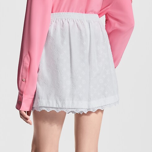 Broderie Trim Shorts in Women's Ready to Wear Skirts and Shorts collections by Louis Vuitton (Product zoom)