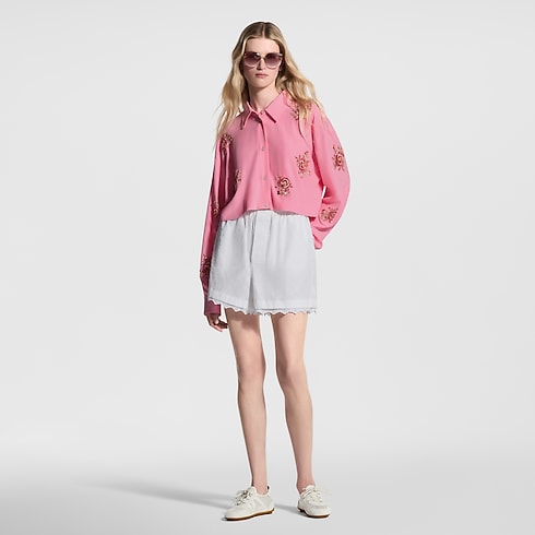 Broderie Trim Shorts in Women's Ready to Wear Skirts and Shorts collections by Louis Vuitton (Product zoom)