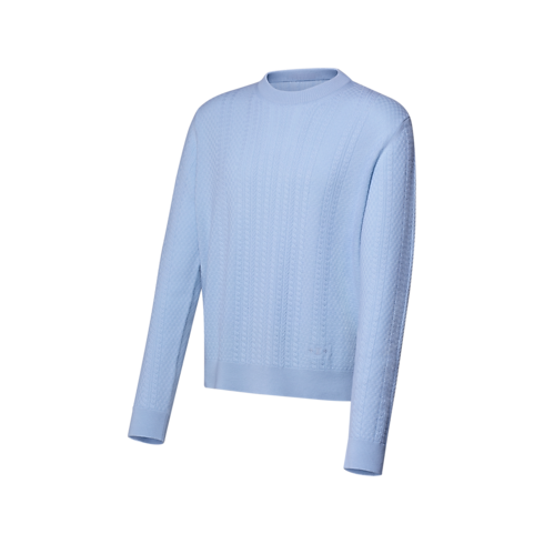 Cable Knit Wool-Cashmere Crewneck in Men's Ready to Wear All Ready-To-Wear collections by Louis Vuitton (Product zoom)