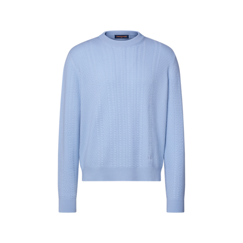 Cable Knit Wool-Cashmere Crewneck in Men's Ready to Wear All Ready-To-Wear collections by Louis Vuitton (Product zoom)