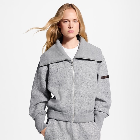 Cashmere Zip-Up Jacket in Women's Ready to Wear T-shirts and Sweatshirts collections by Louis Vuitton (Product zoom)