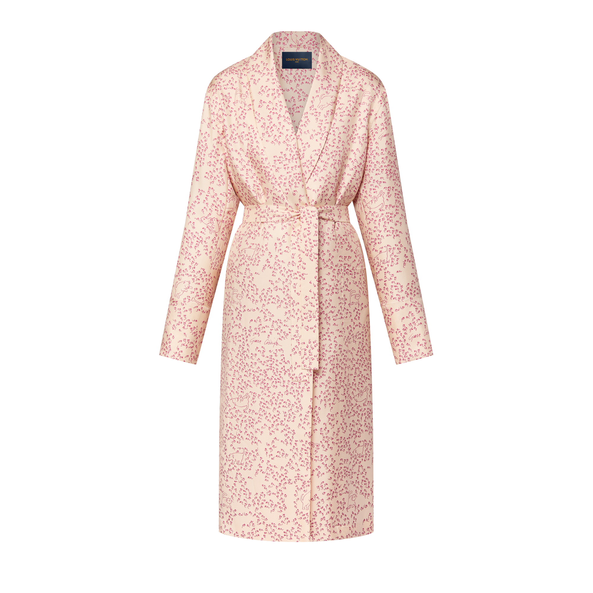 Cat-and-Mouse Print Robe  in Women