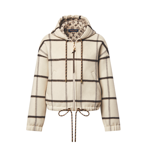 Check Motif Hooded Jacket in Women's Ready to Wear Coats and Jackets collections by Louis Vuitton (Product zoom)