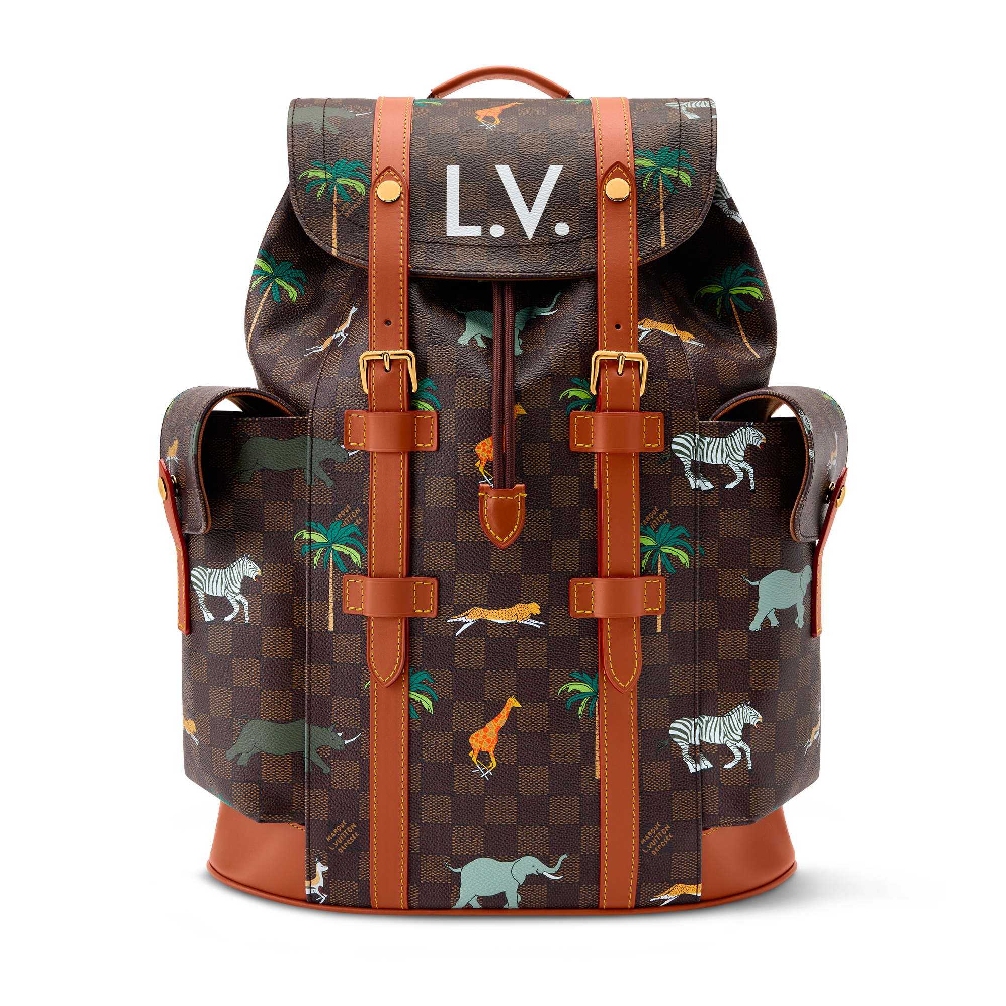 louis vuitton christopher backpack inside color Monogram Macassar Canvas Bag Brown Channeling a hiking Louis Vuitton Christopher Backpack in
