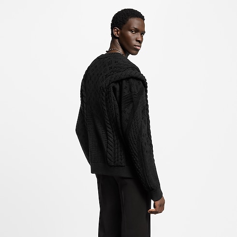 Chunky Wool-Blend Cable Cardigan in Men's Ready to Wear All Ready-To-Wear collections by Louis Vuitton (Product zoom)