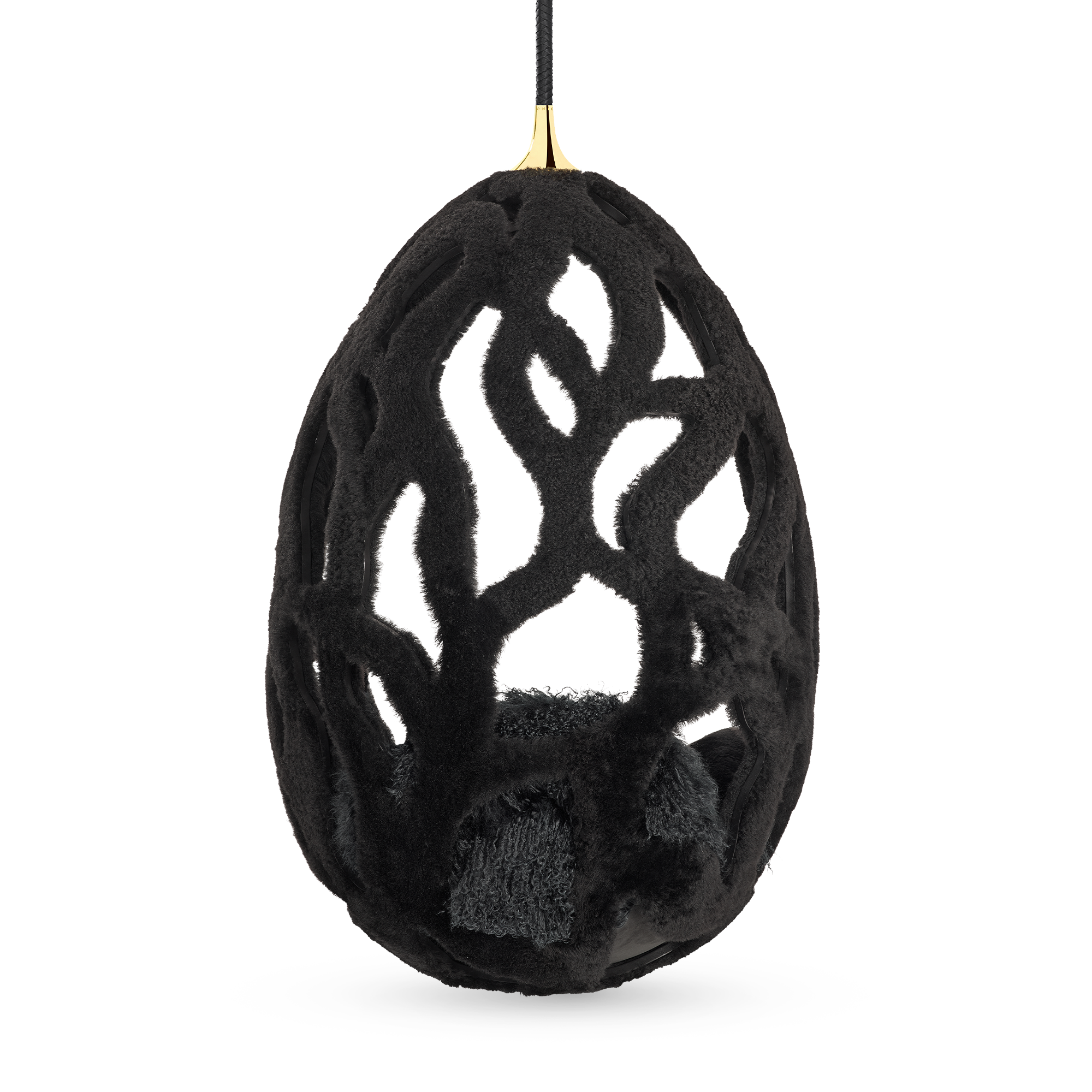 أرجوحة Cocoon Fur من تصميم Campana Brothers الفراء in الصناديق، السفر والمنزل