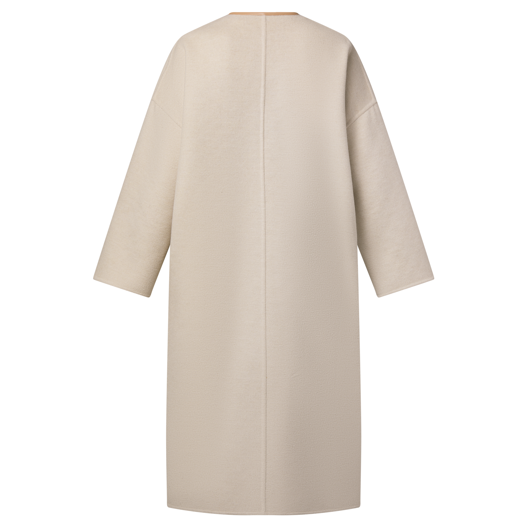 معطف بوجهين بدون ياقة  in النساء