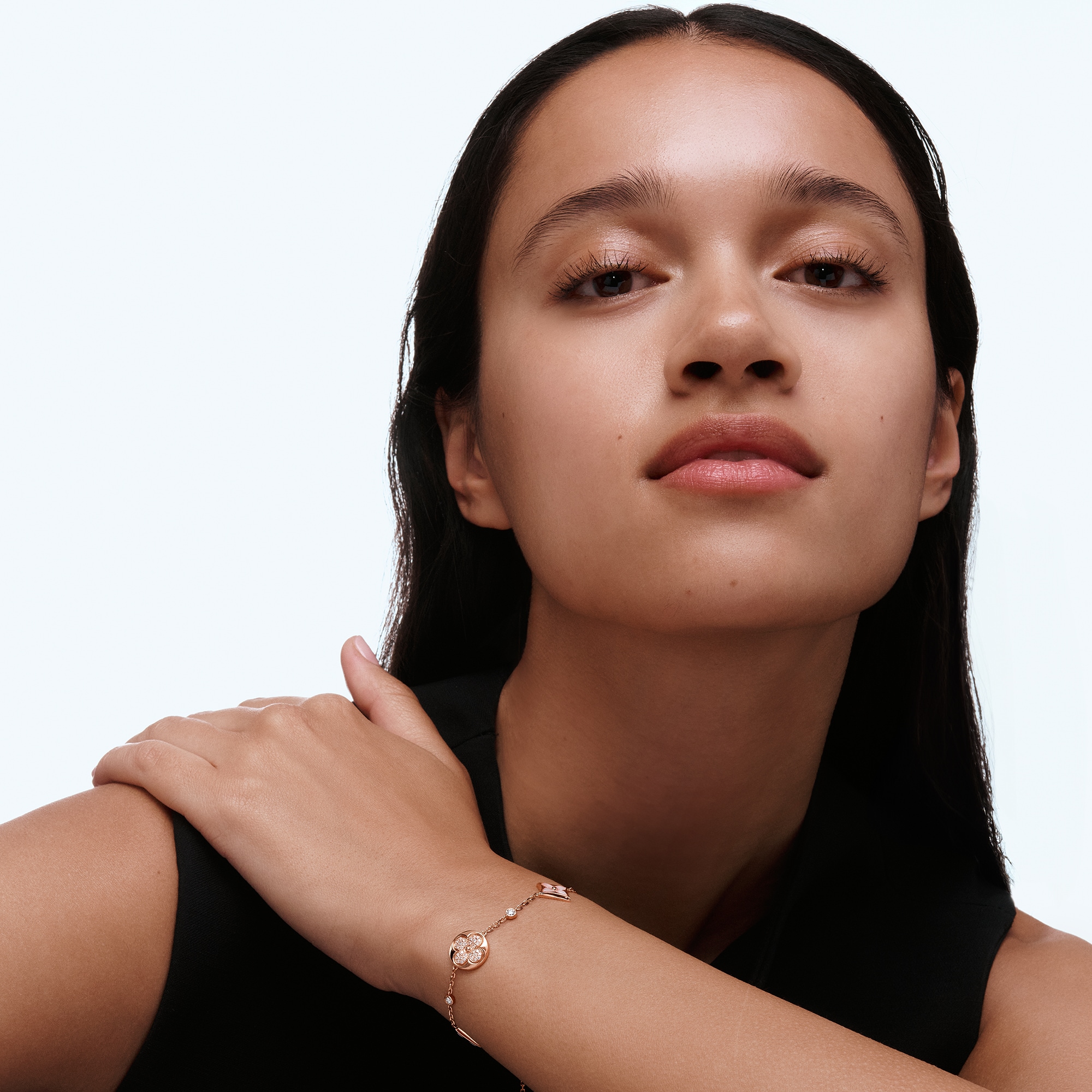 Color Blossom BB Star and Sun Multi-Motif Bracelet, Pink Gold, White Mother-of-Pearl and Diamonds  in Jewelry