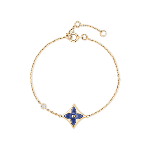 Color Blossom BB Star and Sun Multi-Motif Bracelet, Yellow Gold, Sodalite and Diamonds in Jewelry's Categories Bracelets collections by Louis Vuitton