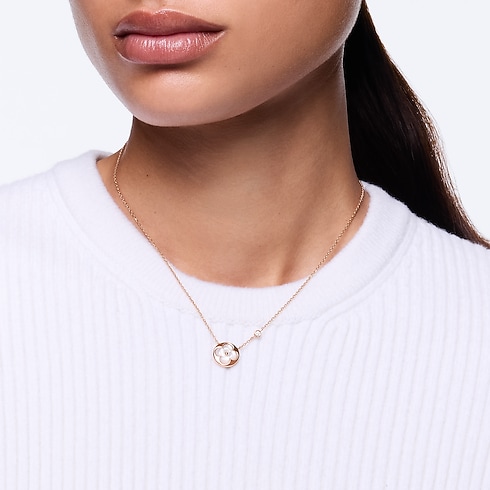 Color Blossom BB Sun Pendant, Pink Gold, White Mother-of-Pearl and Diamond in Jewelry's Categories Necklaces and Pendants collections by Louis Vuitton (Product zoom)