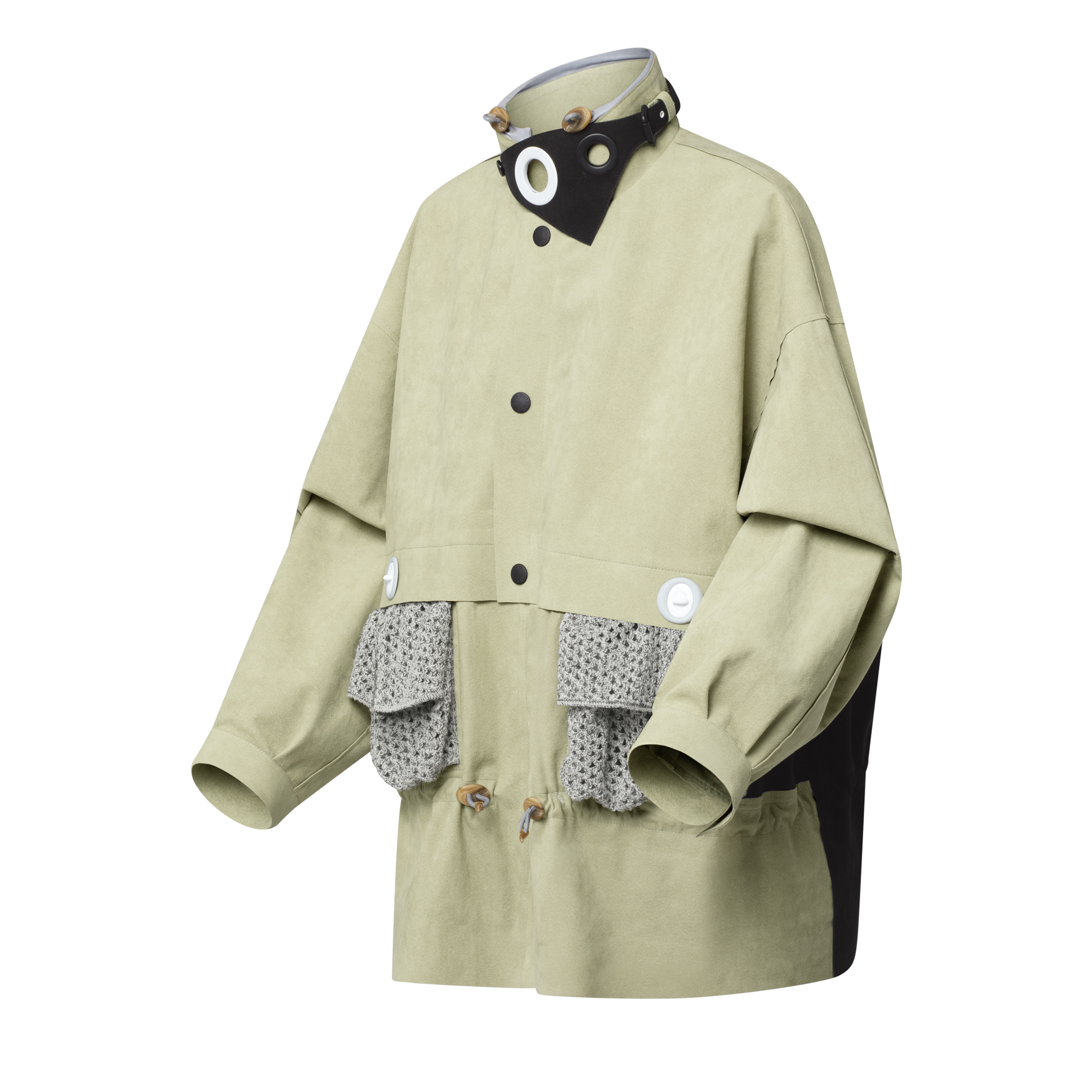 Crochet Pocket Parka  in Women