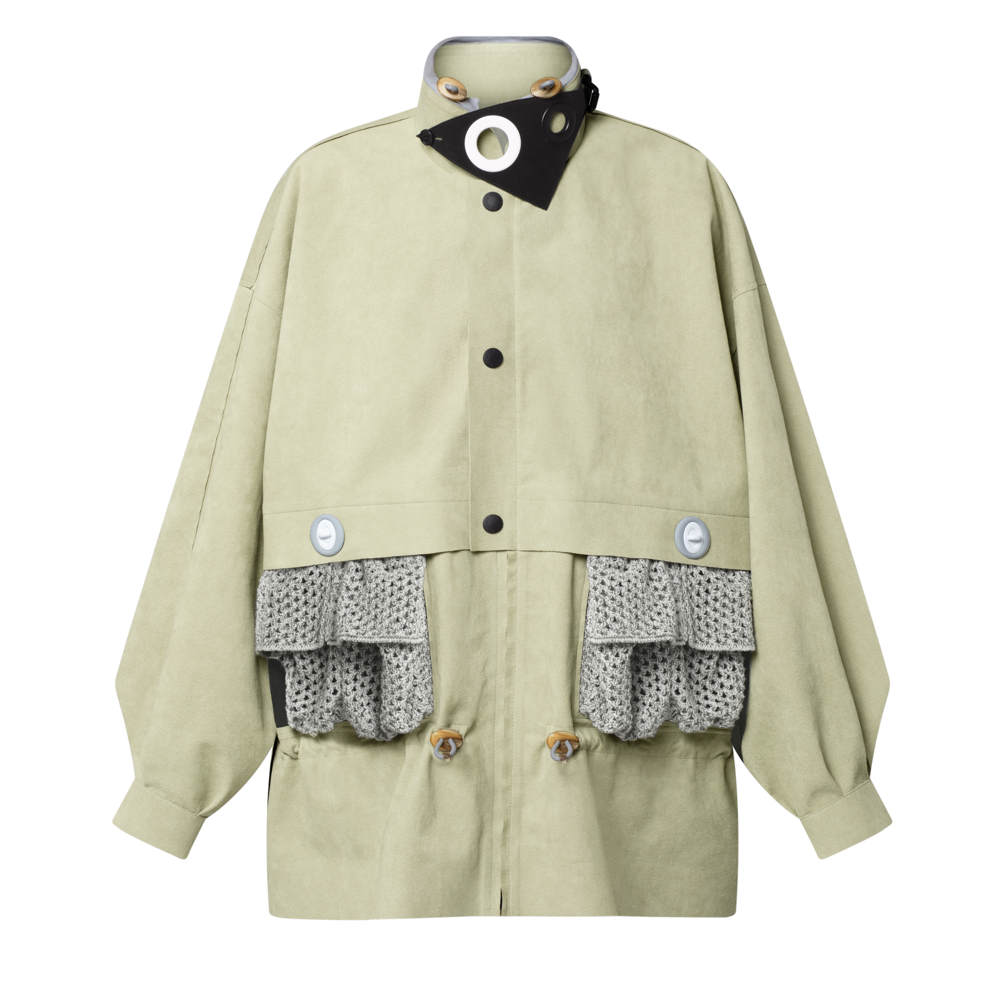 Crochet Pocket Parka  in Women