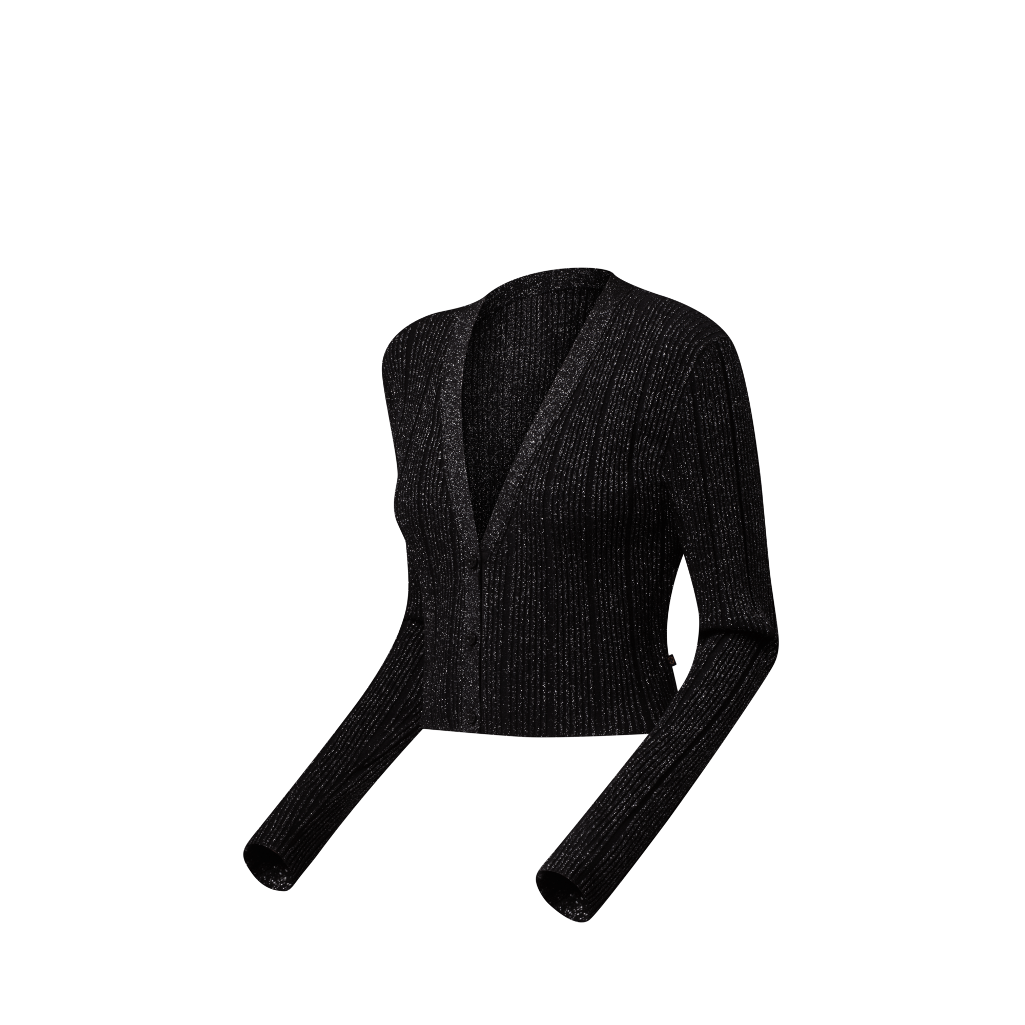 كارديجان لوريكس محبوك بتضليع مقصوص  in النساء