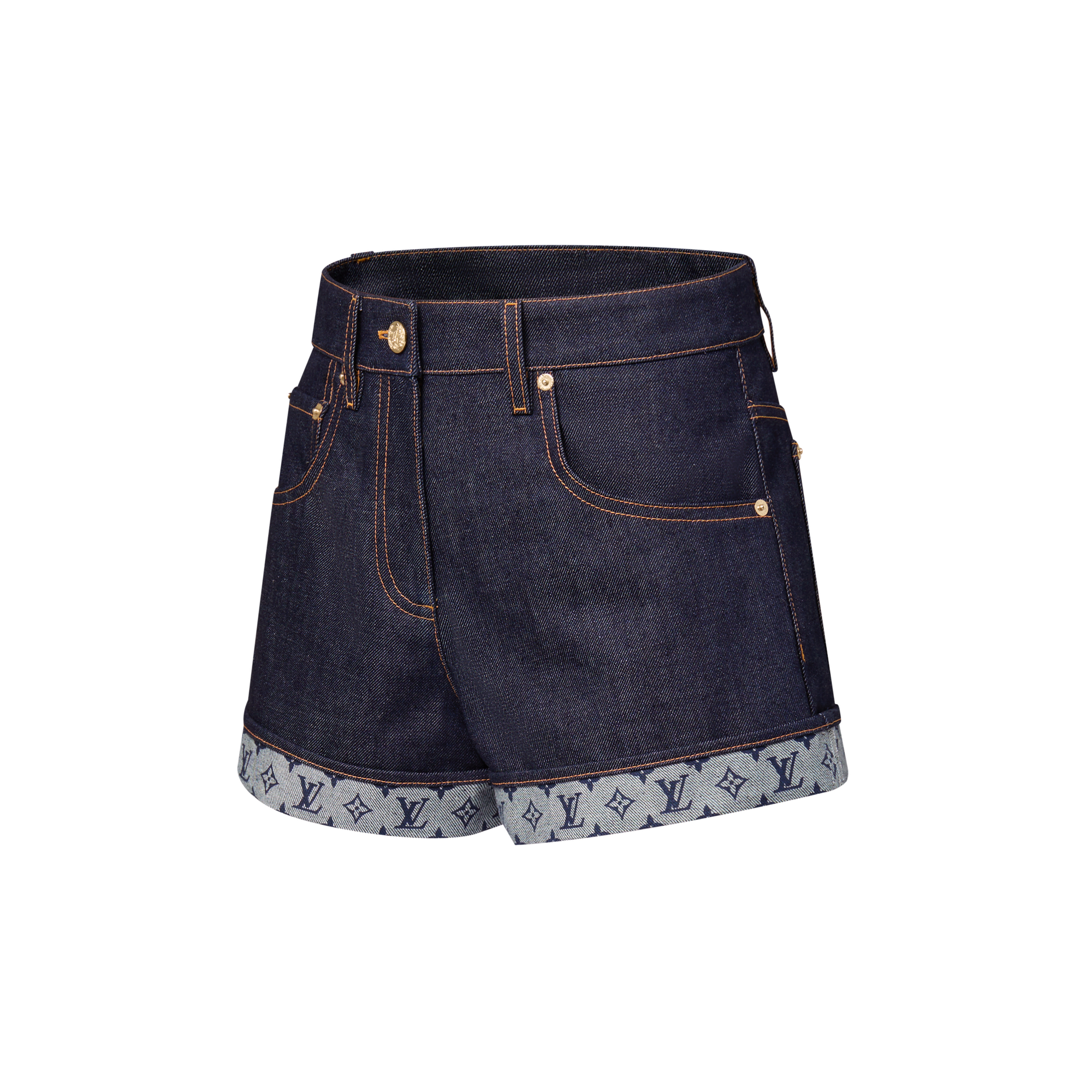 Cuffed Hem Denim Mini Shorts  in Women