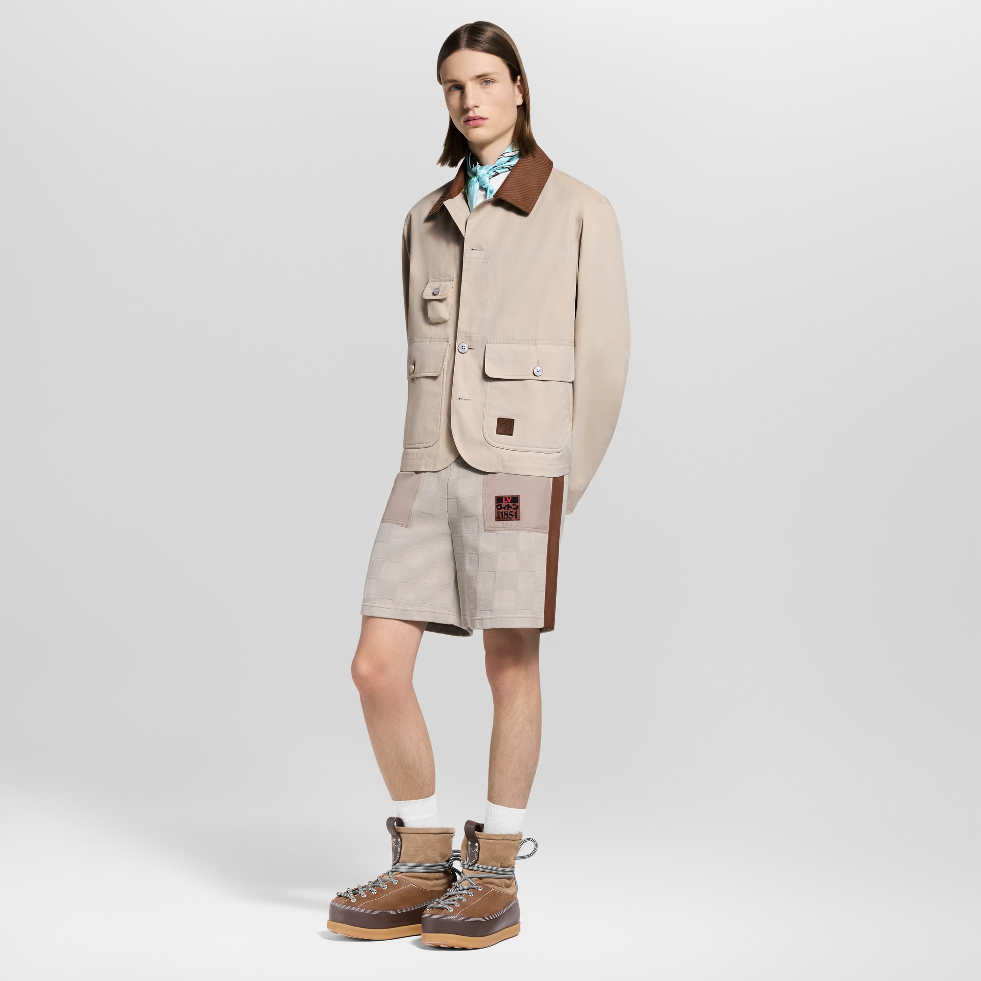 Damier Hybrid Workwear Shorts  in Men