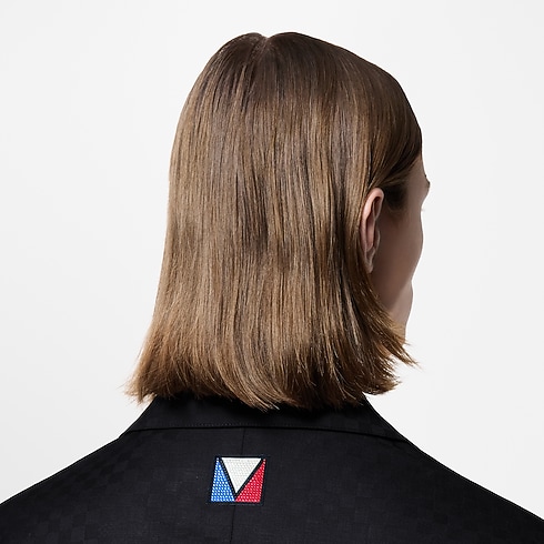 قميص خارجي من الصوف بياقة مفتوحة، بنقشة Damier in الرجال's الملابس المعاطف collections by Louis Vuitton (تكبير صورة المنتج)