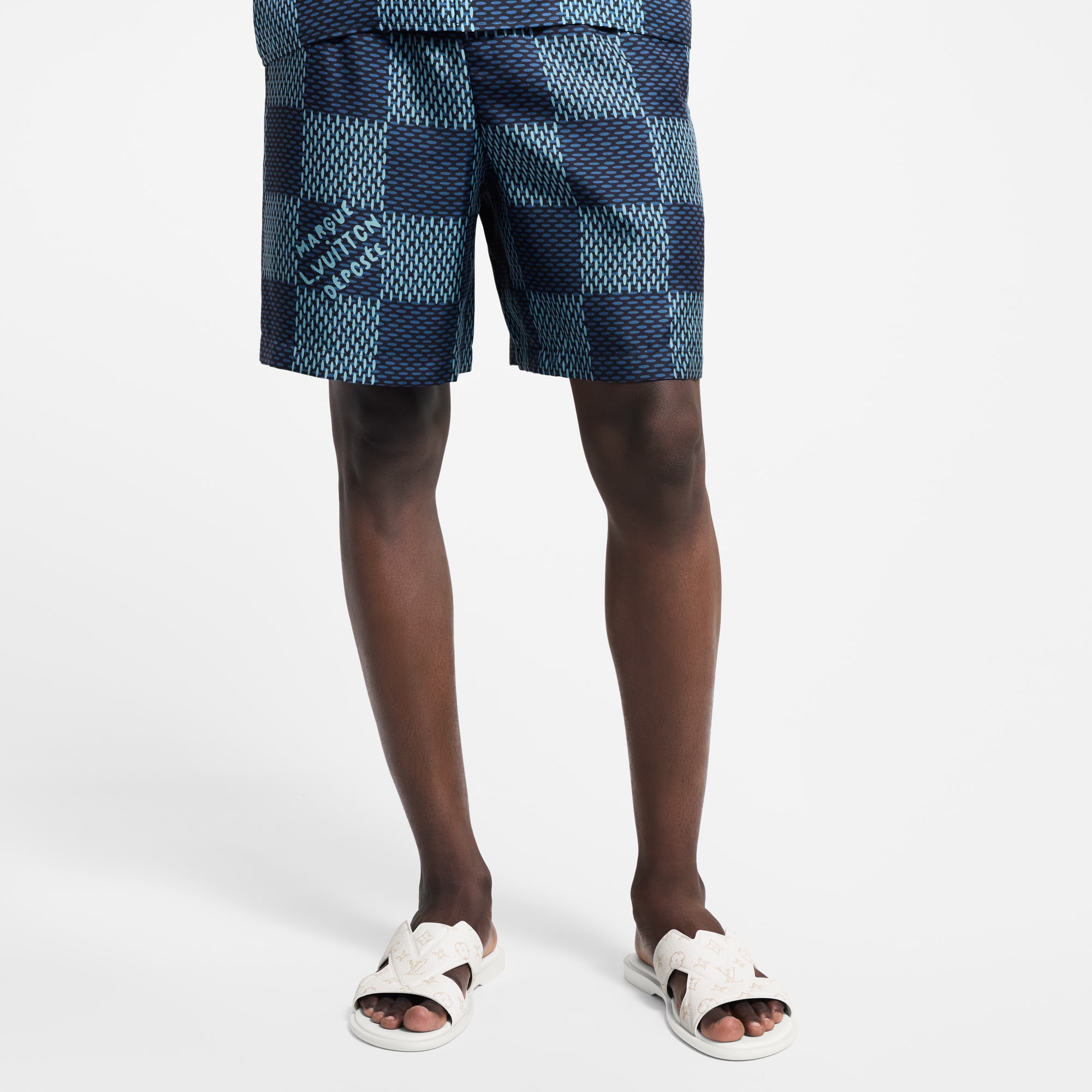 Damier Silk Shorts  in Men
