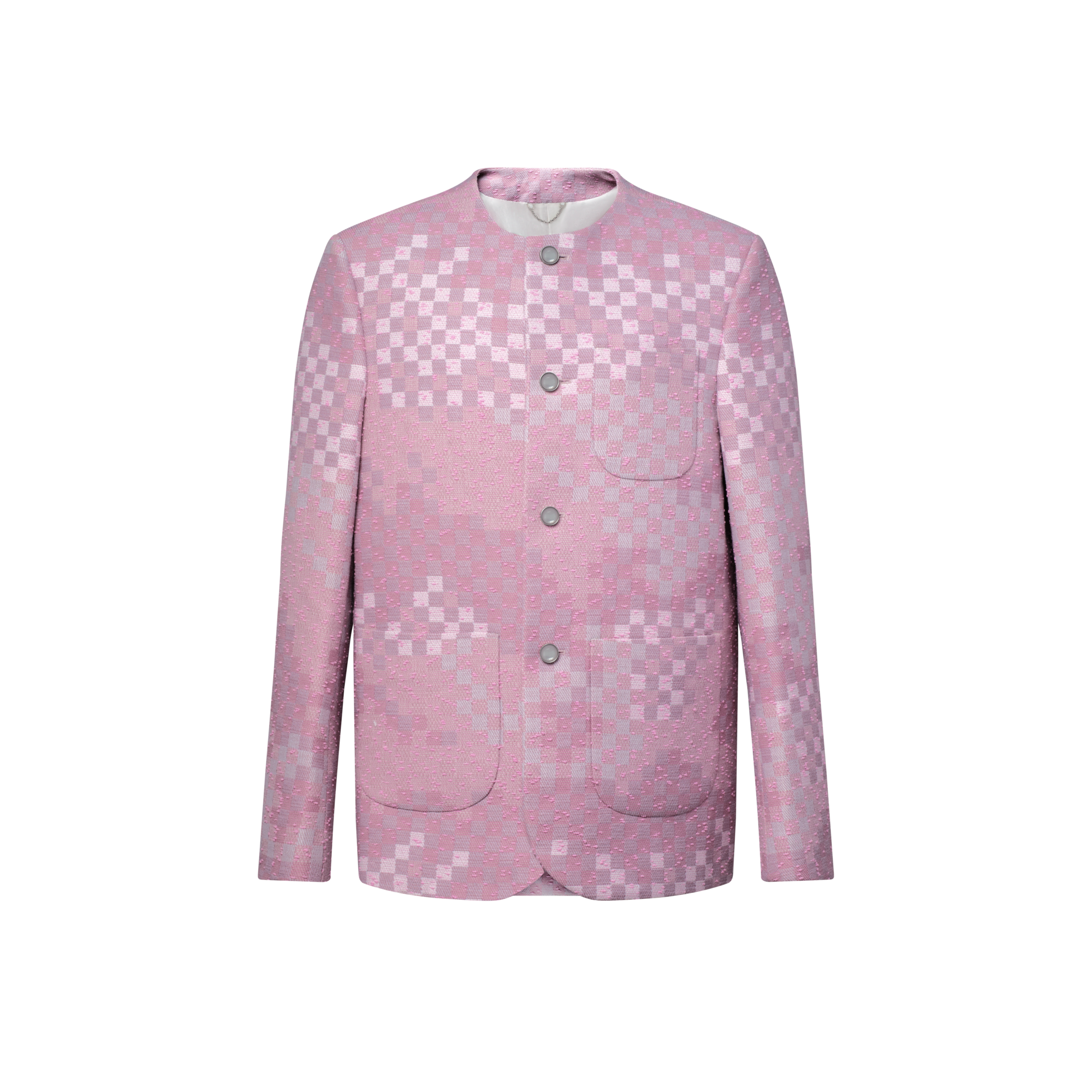 جاكيت من التويد بدون ياقة يحمل نقشة Damoflage  in الرجال