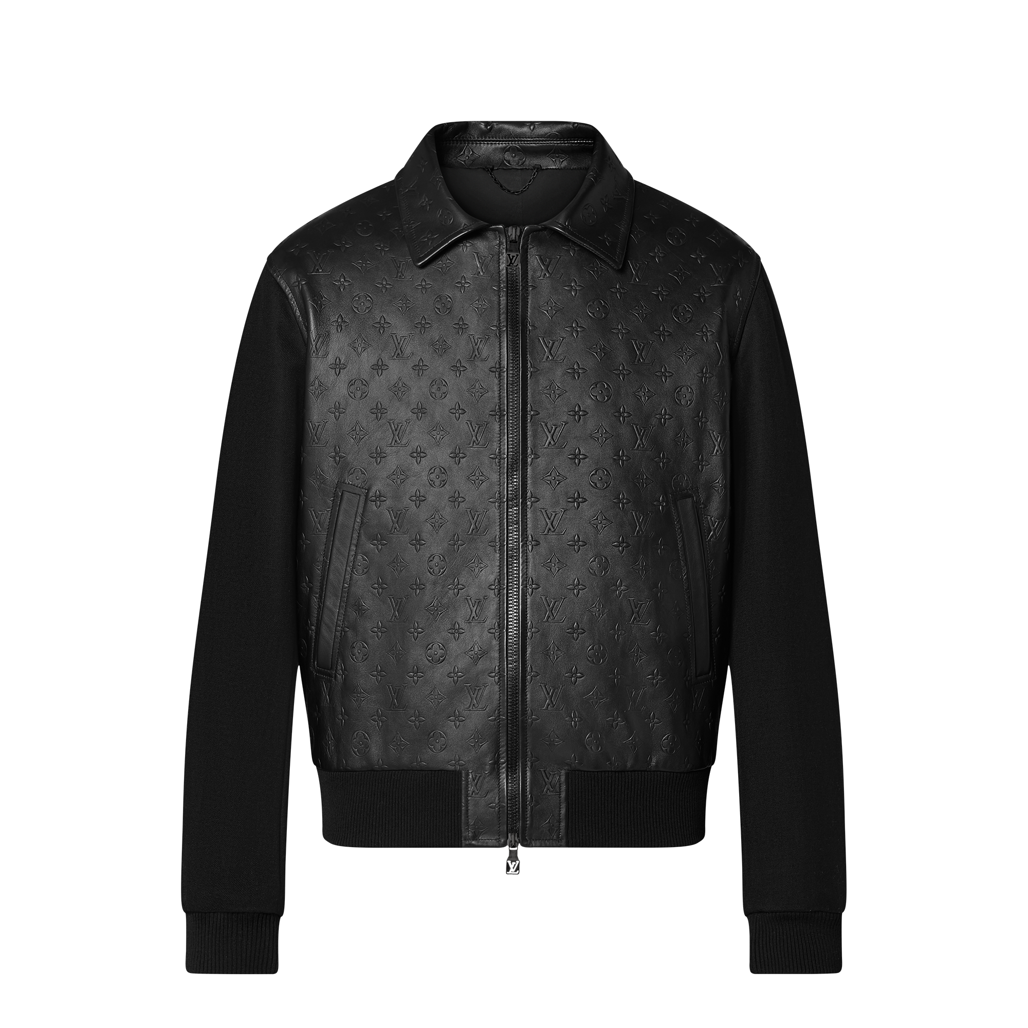 Debossed Monogram Mix Leather Blouson  in Men