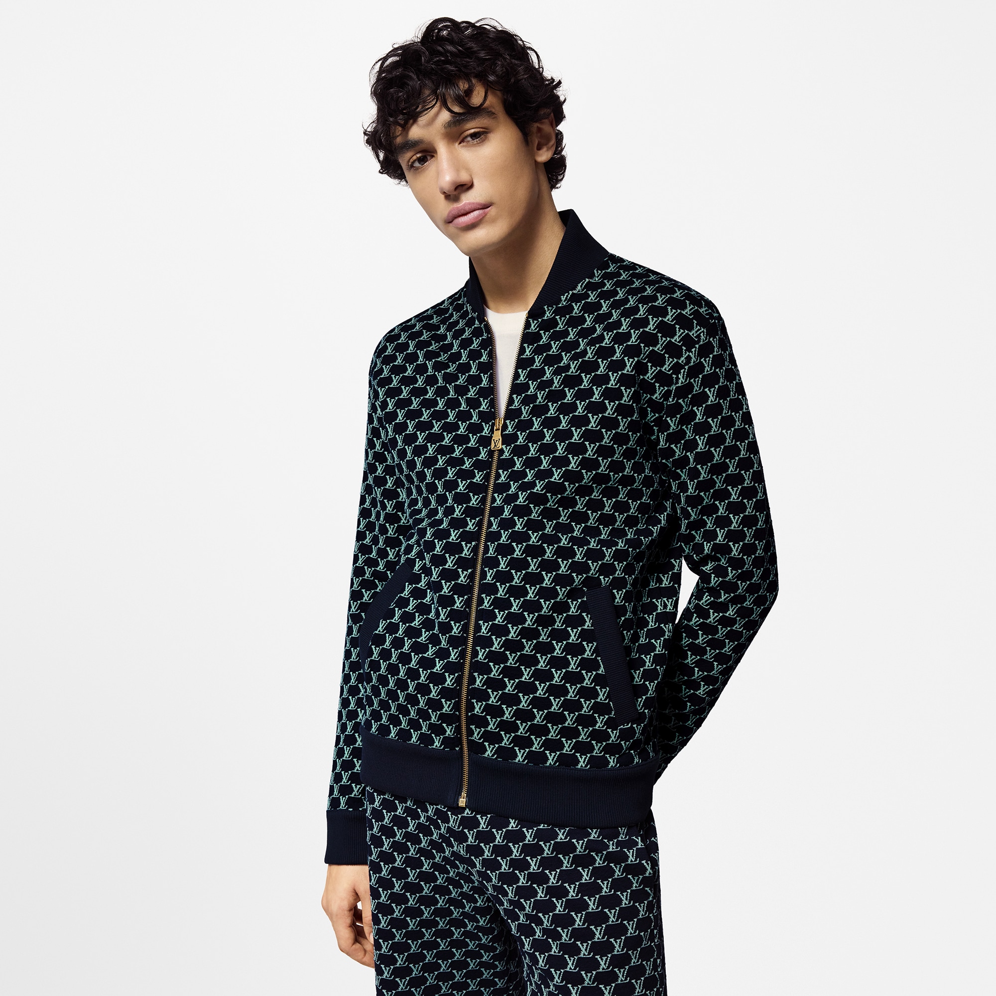 Double Face Cotton Jersey Bomber  in Men