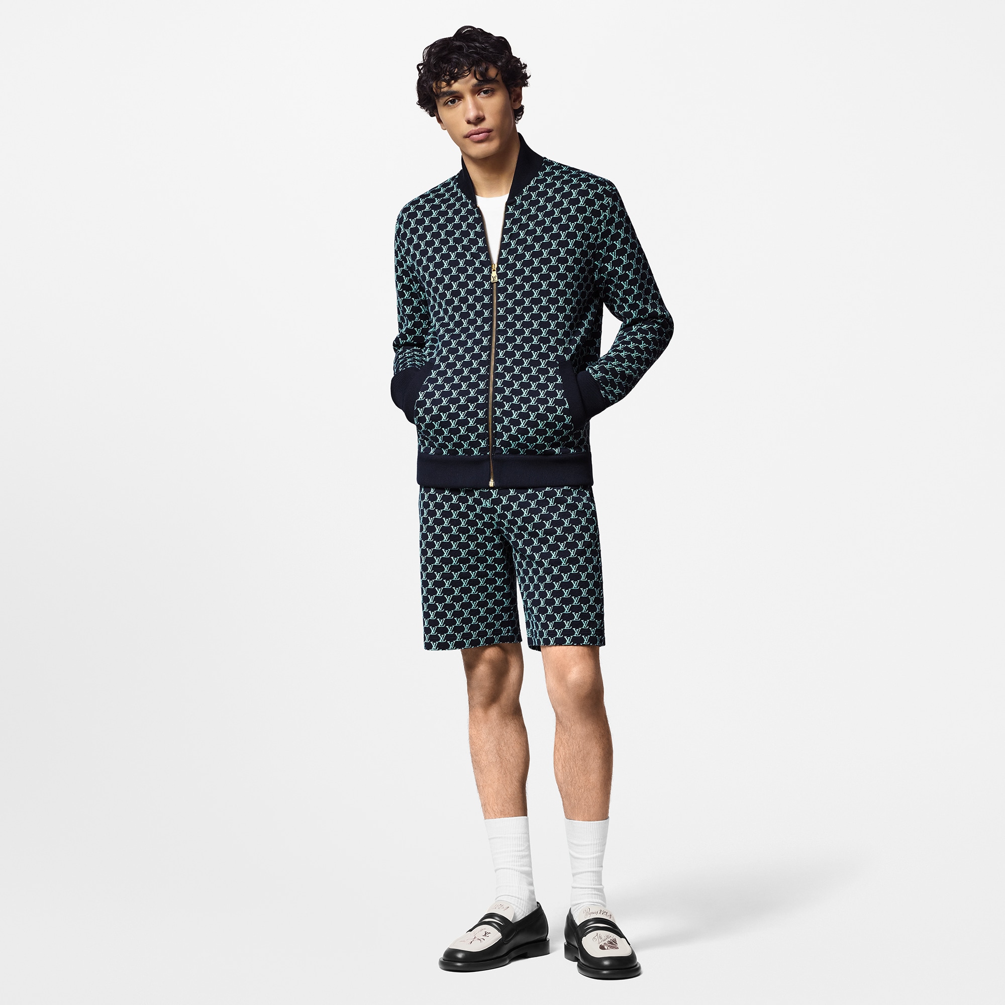 Double Face Cotton Jersey Bomber  in Men