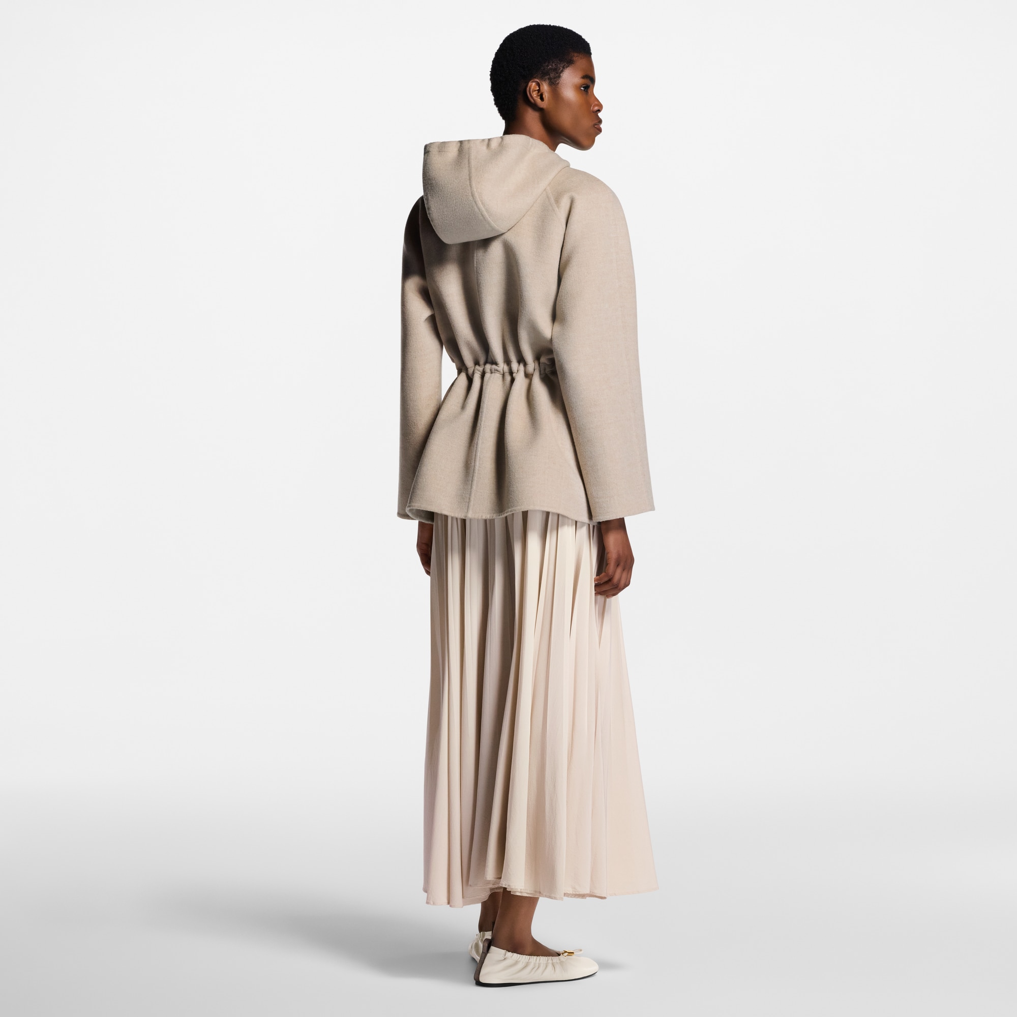 Double Face Hooded Parka  in Women