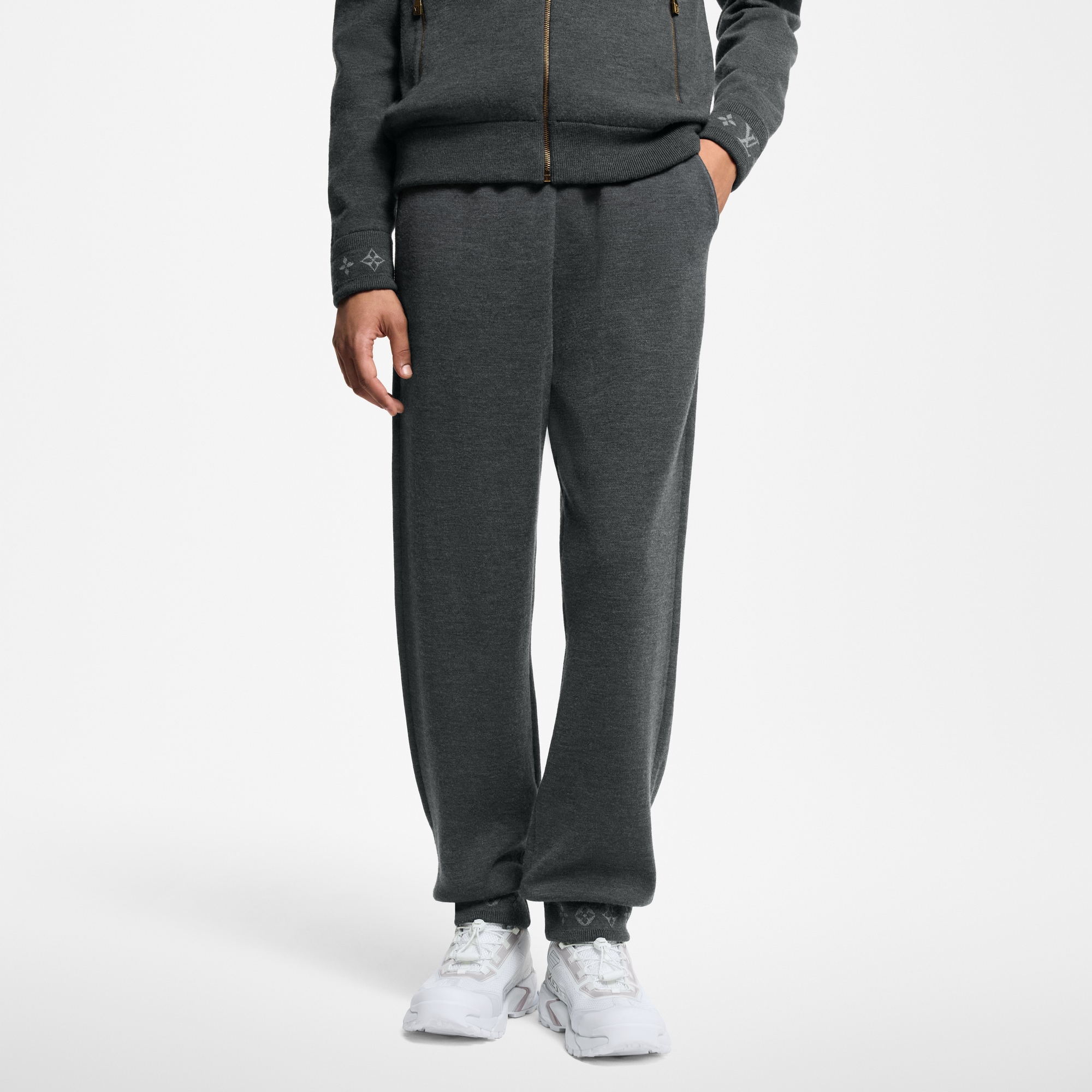 Double Face Knit Wool Travel Pants  in Men