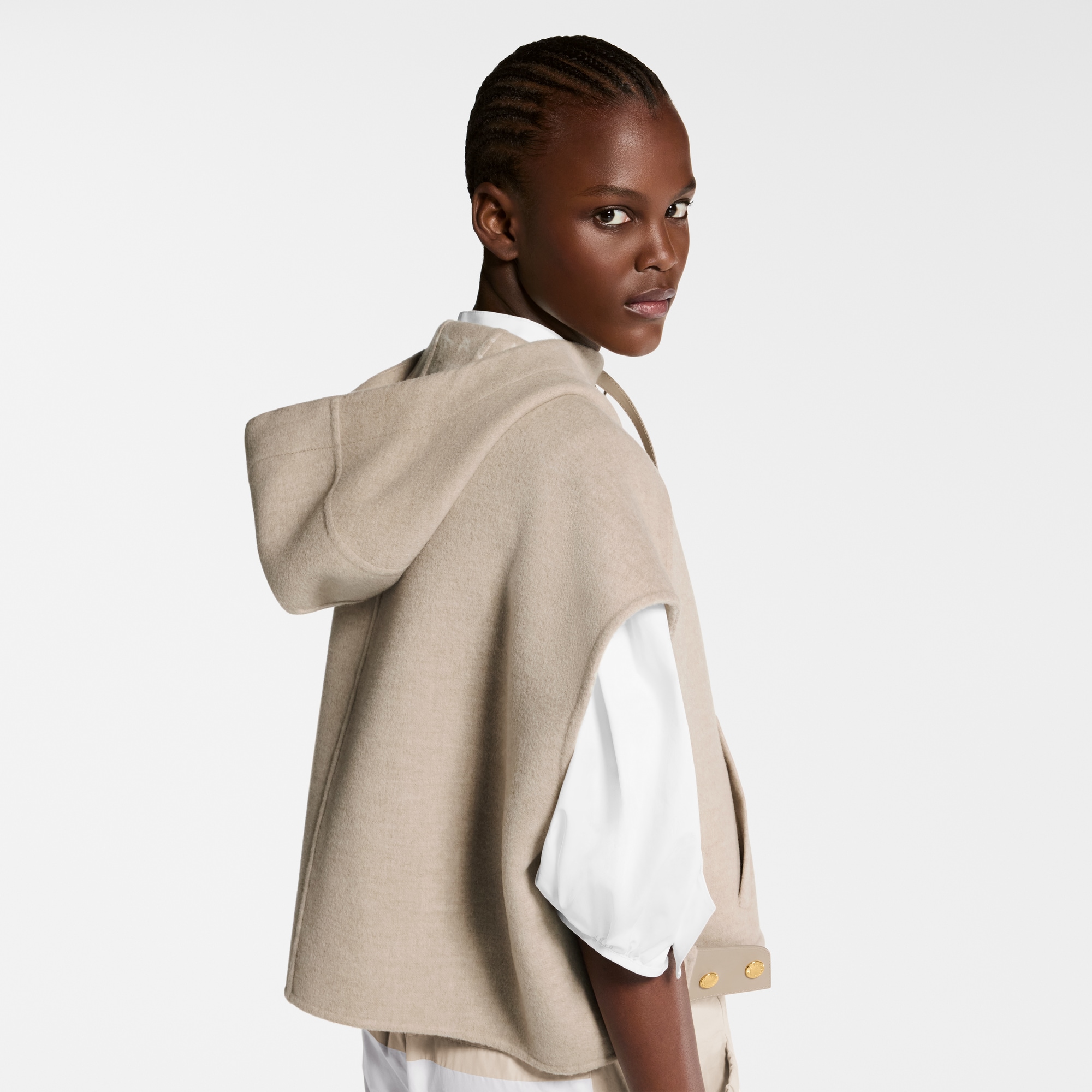 جاكيت بوجهين وأذرع مفتوحة  in النساء