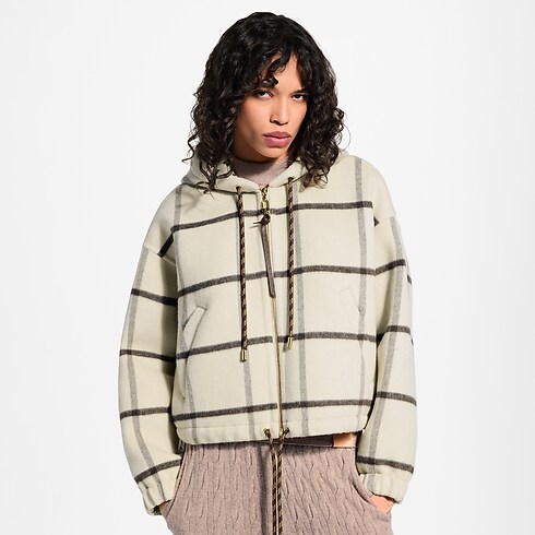 Double Face Tartan Zip-Up Jacket in Women's Ready to Wear Coats and Jackets collections by Louis Vuitton (Product zoom)
