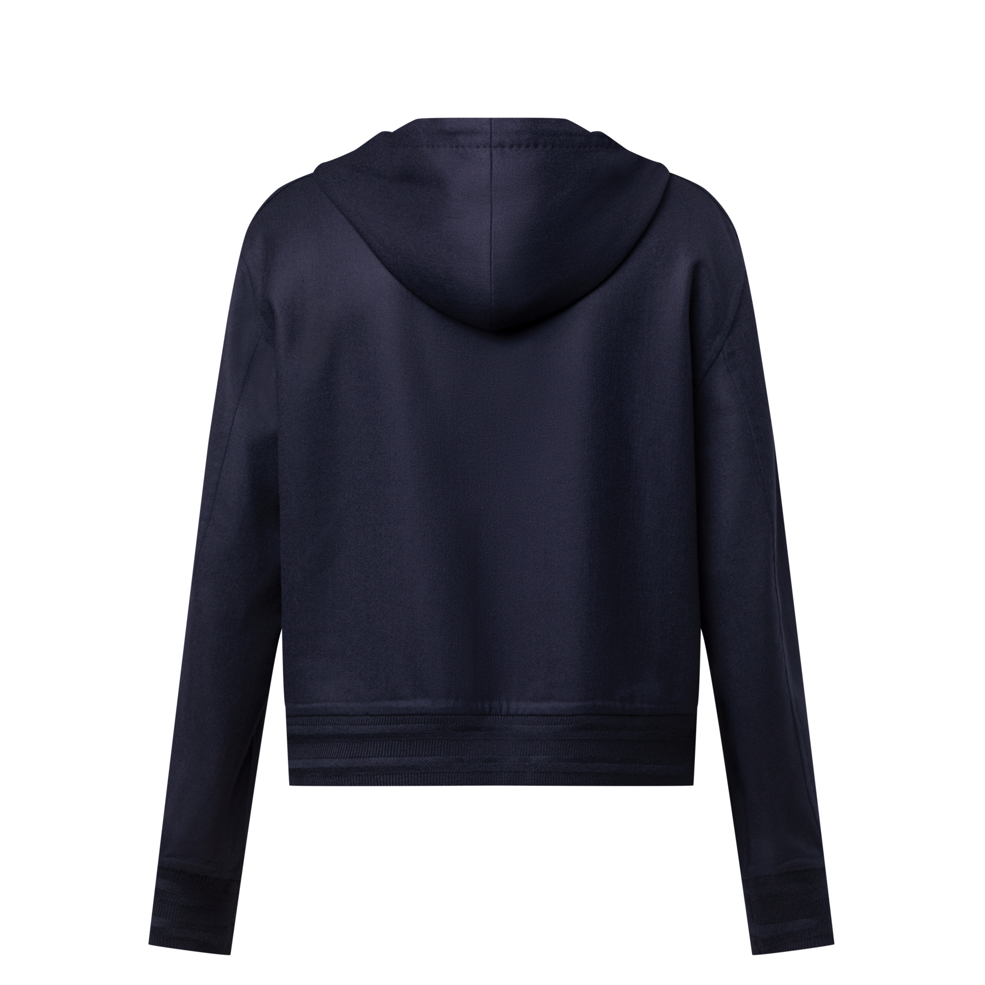 Double Face Wool-Silk Blend Hooded Blouson  in Men