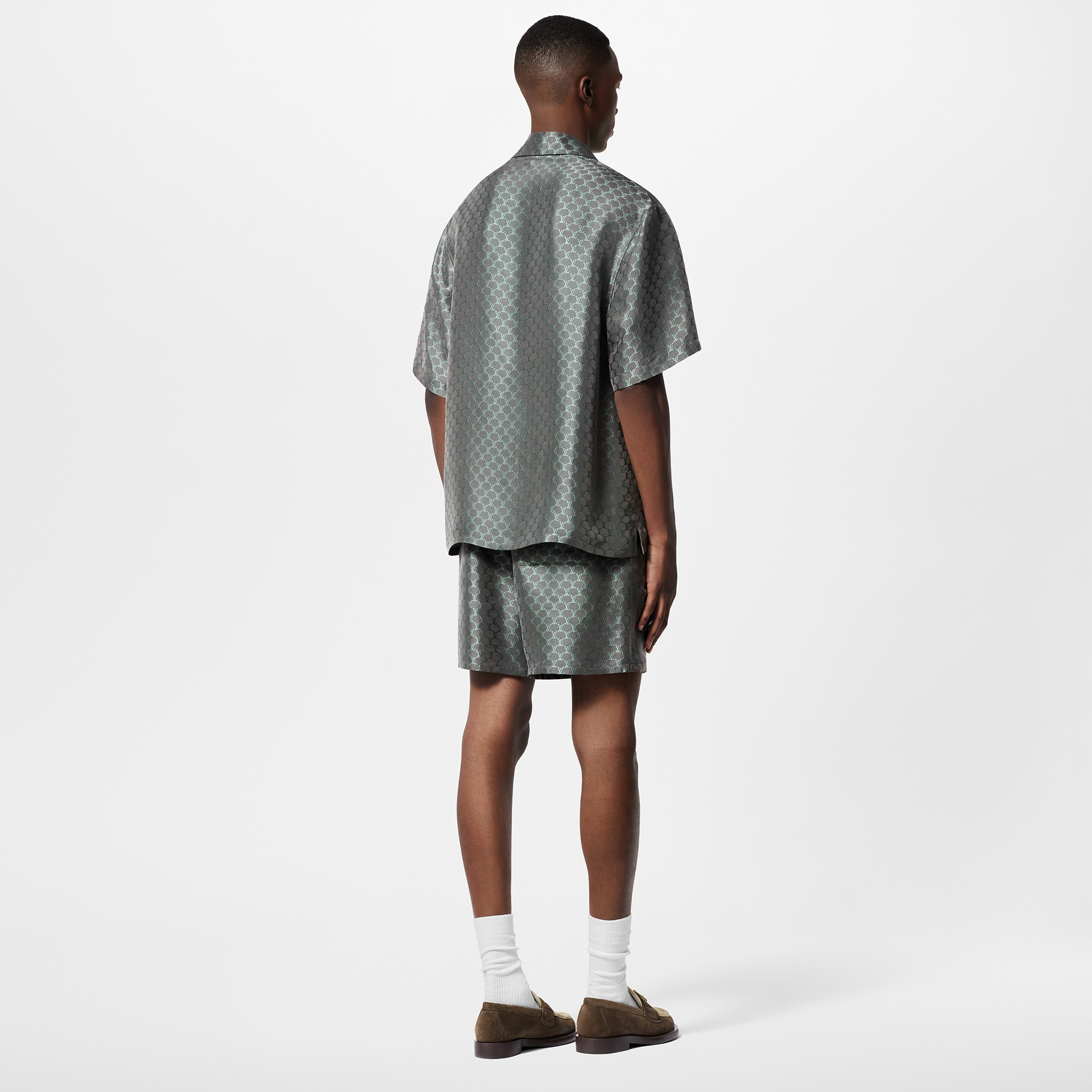 شورت برباط من الجاكار وخليط الحرير  in الرجال