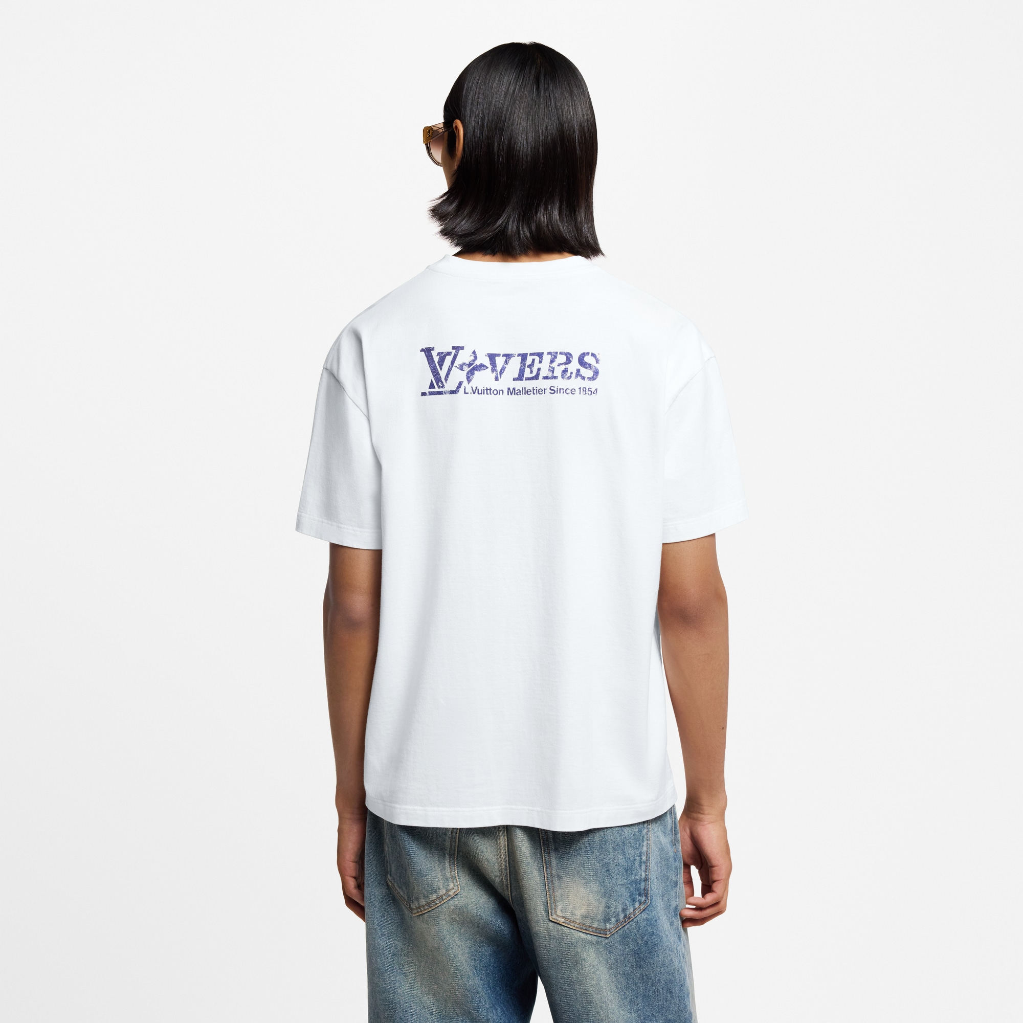 تيشيرت من القطن مزخرف بنقشة غرافيكية  in الرجال