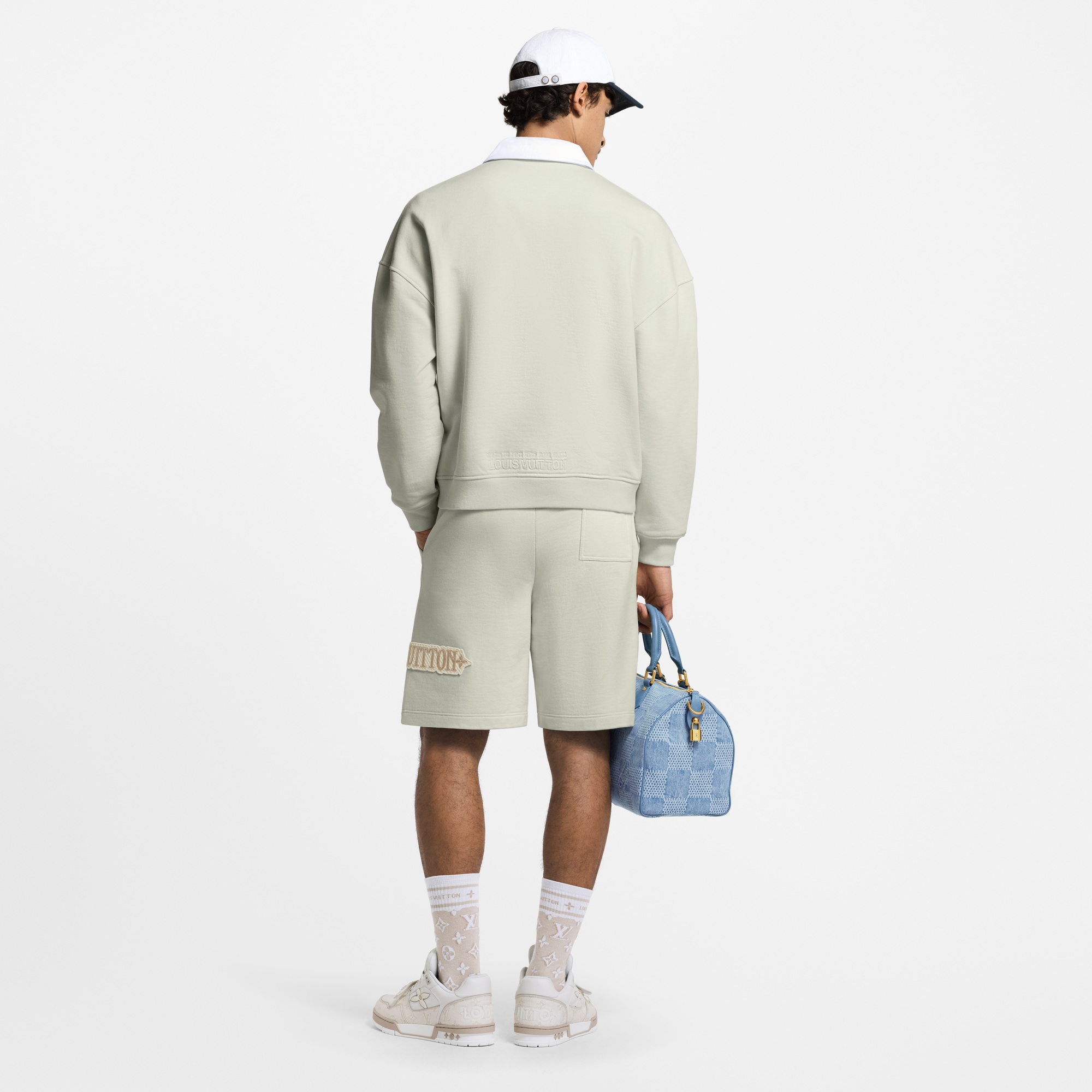 Embellished Half Zip Sweatshirt  in Men