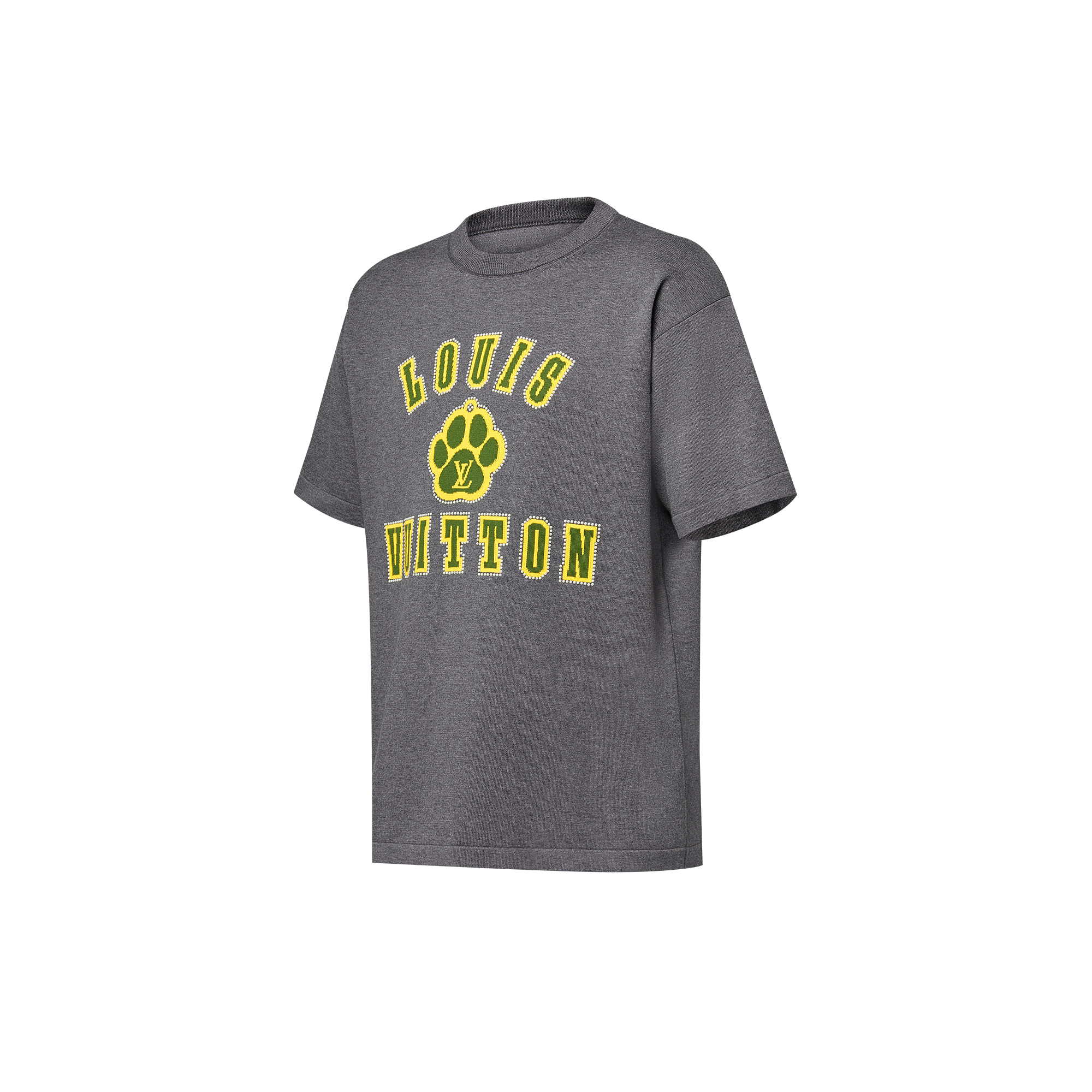 Embellished Short-Sleeved Cotton Crewneck  in Men