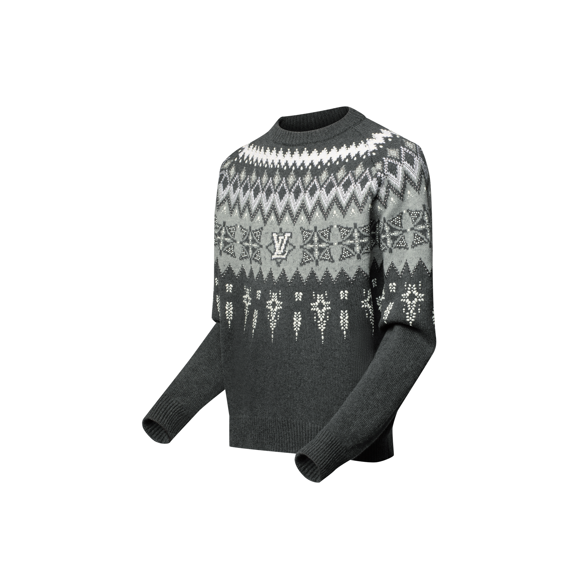 كنزة مزخرفة من مزيج الصوف والكشمير  in الرجال