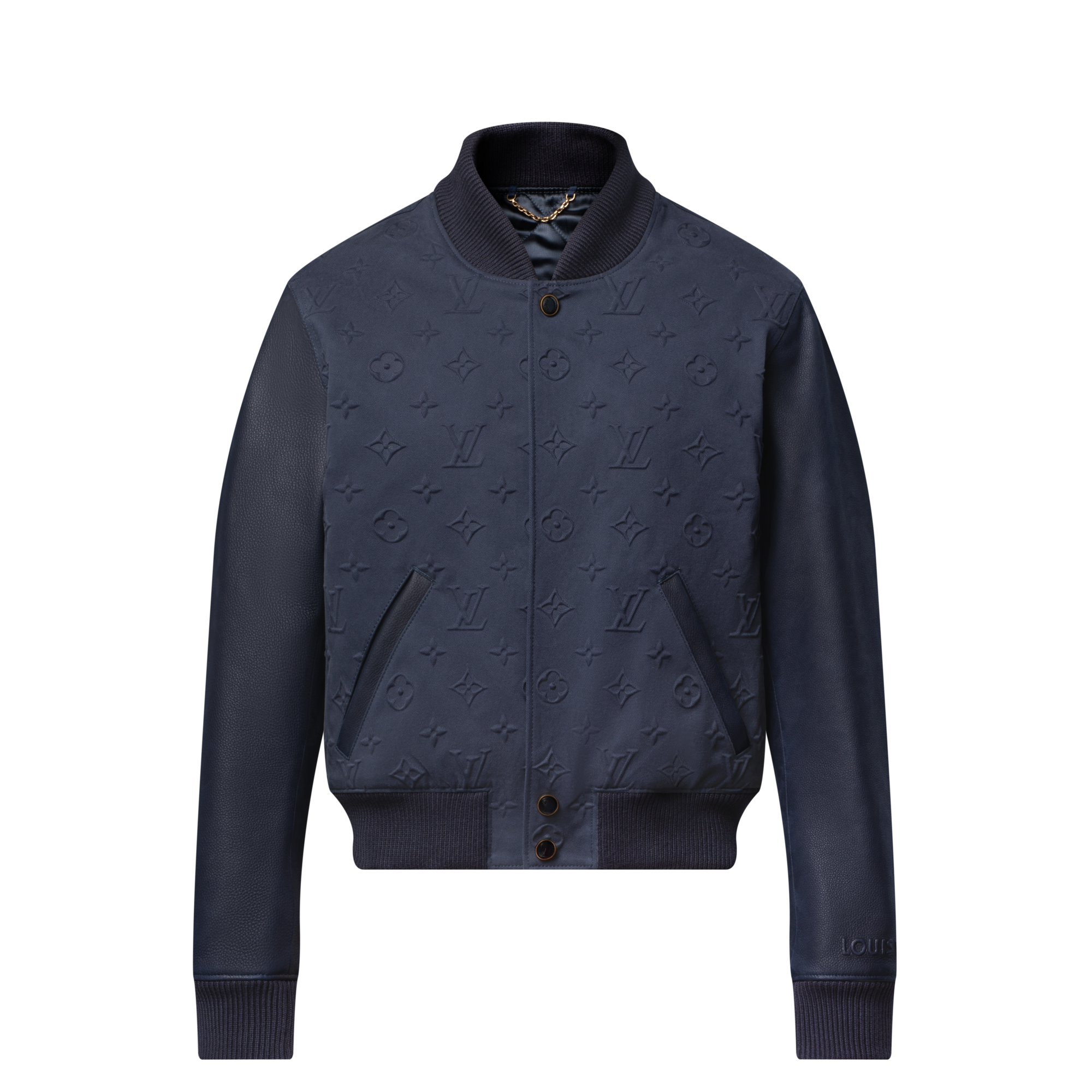 جاكيت Varsity من القطن مزين بنقشة Monogram  in الرجال