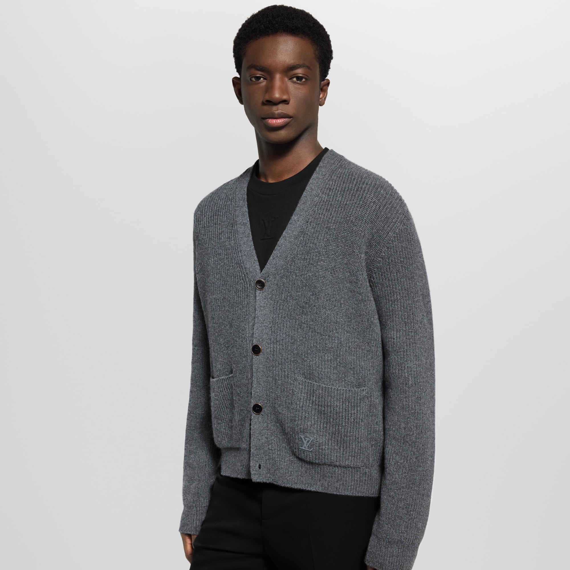 Embroidered Signature Cashmere Cardigan
  in Men